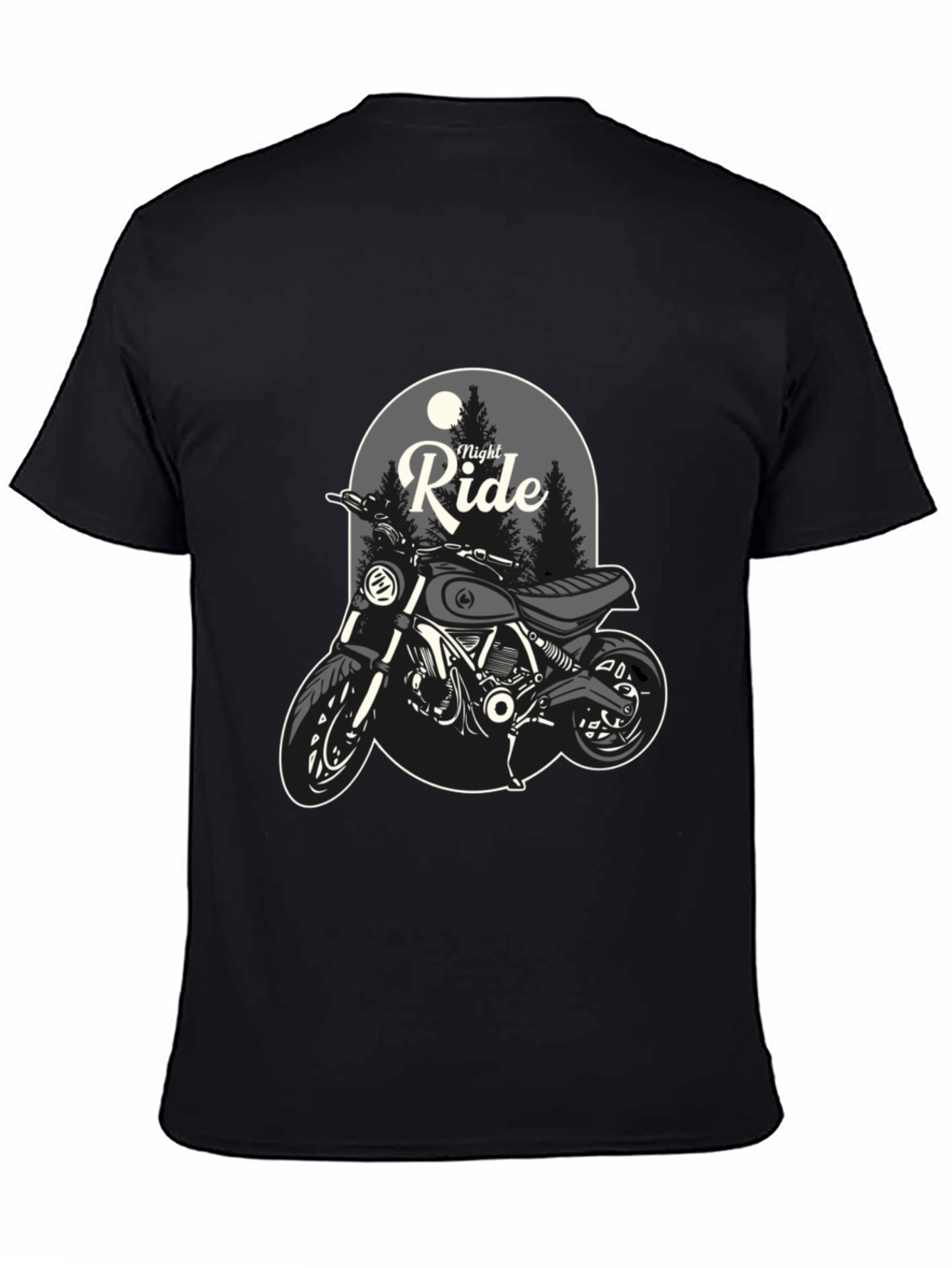 Night Ride Motorcycle Graphic T-Shirt