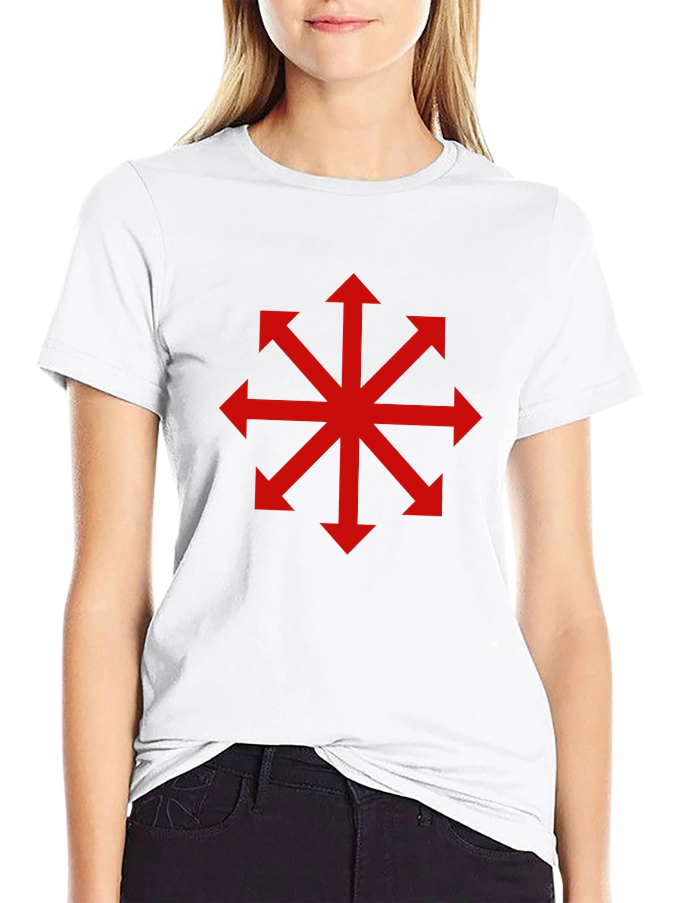 Chaos Star T-Shirt - Bold Red Symbol on Black