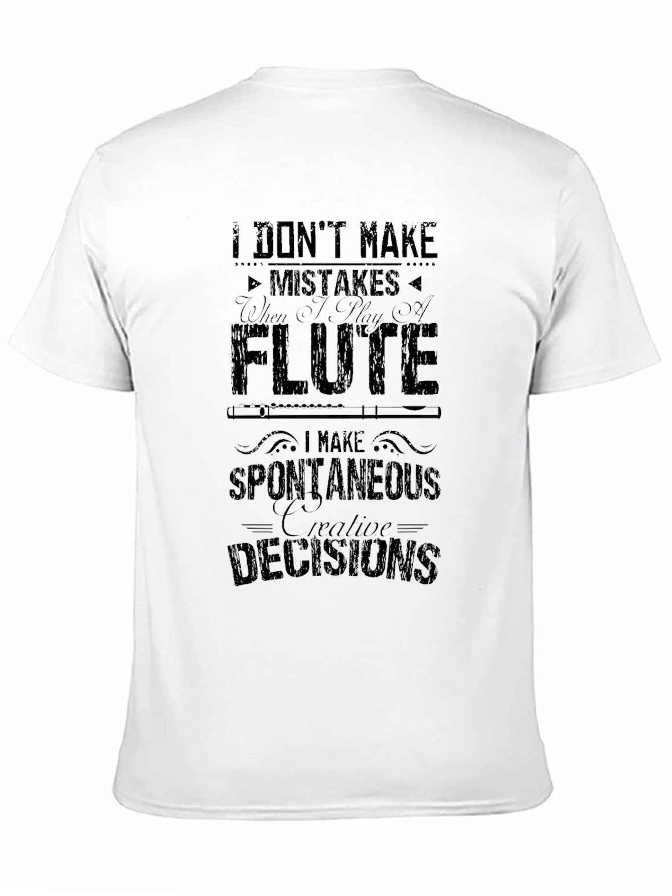 Flute Players Black Graphic T-Shirt