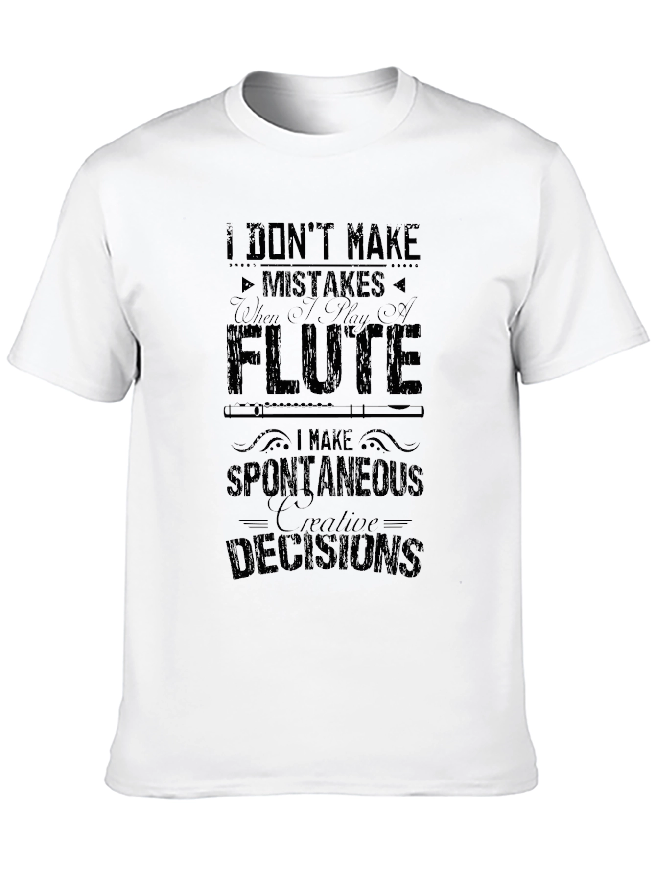 Flute Players Black Graphic T-Shirt