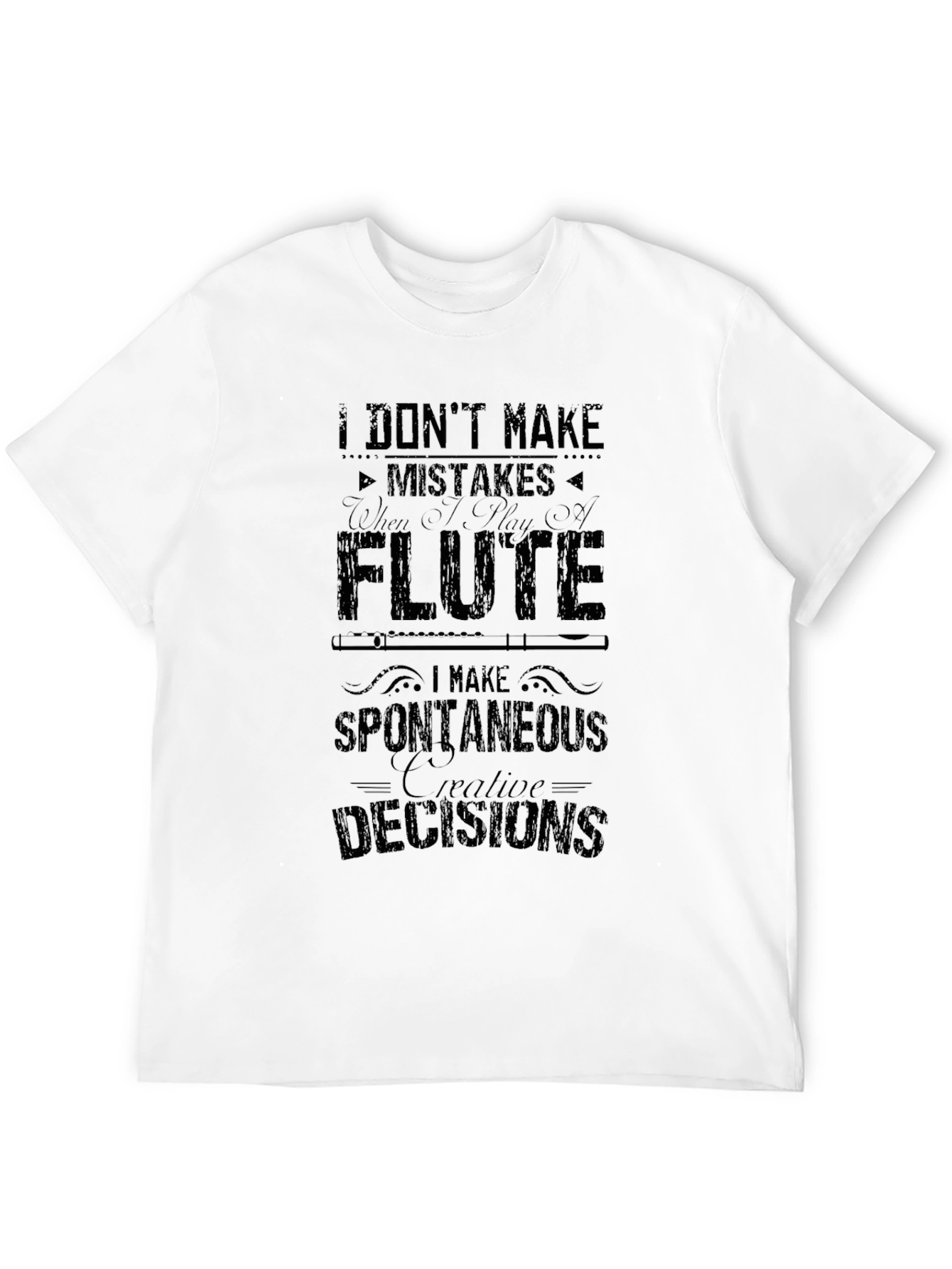 Flute Players Black Graphic T-Shirt