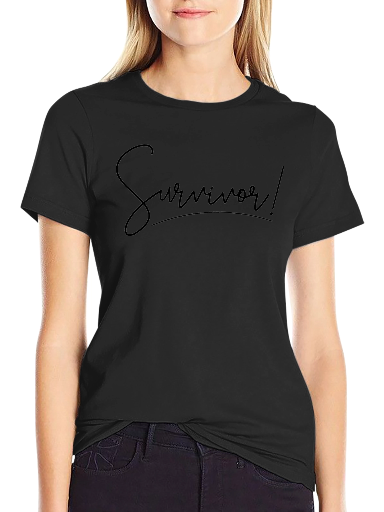 Survivor Script Black T-Shirt