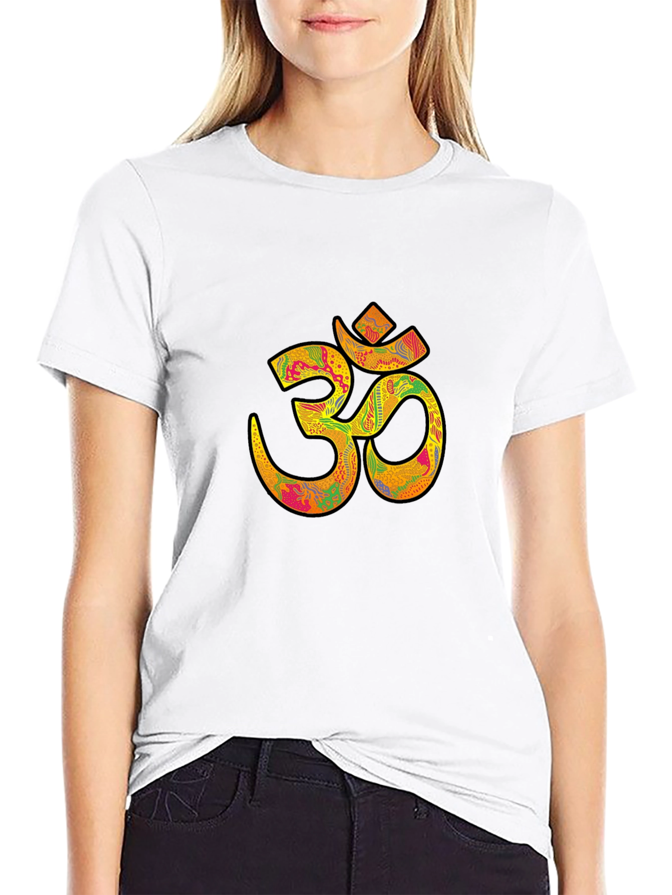 Om Symbol Black Graphic Tee for Men