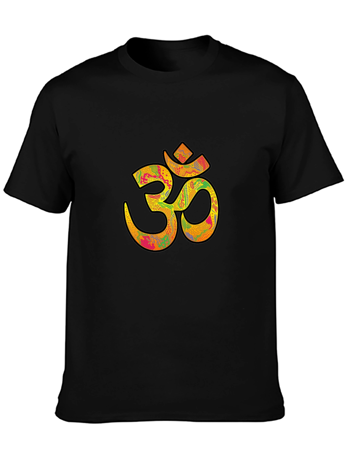 Om Symbol Black Graphic Tee for Men