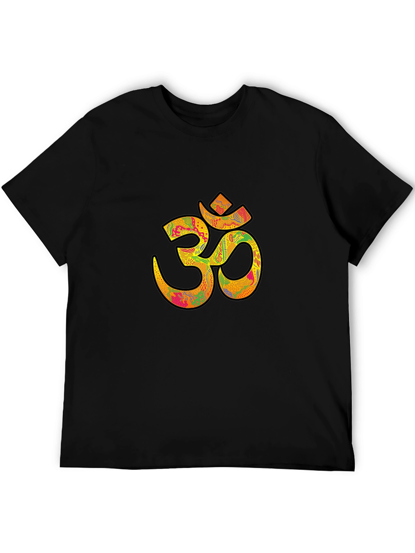 Om Symbol Black Graphic Tee for Men
