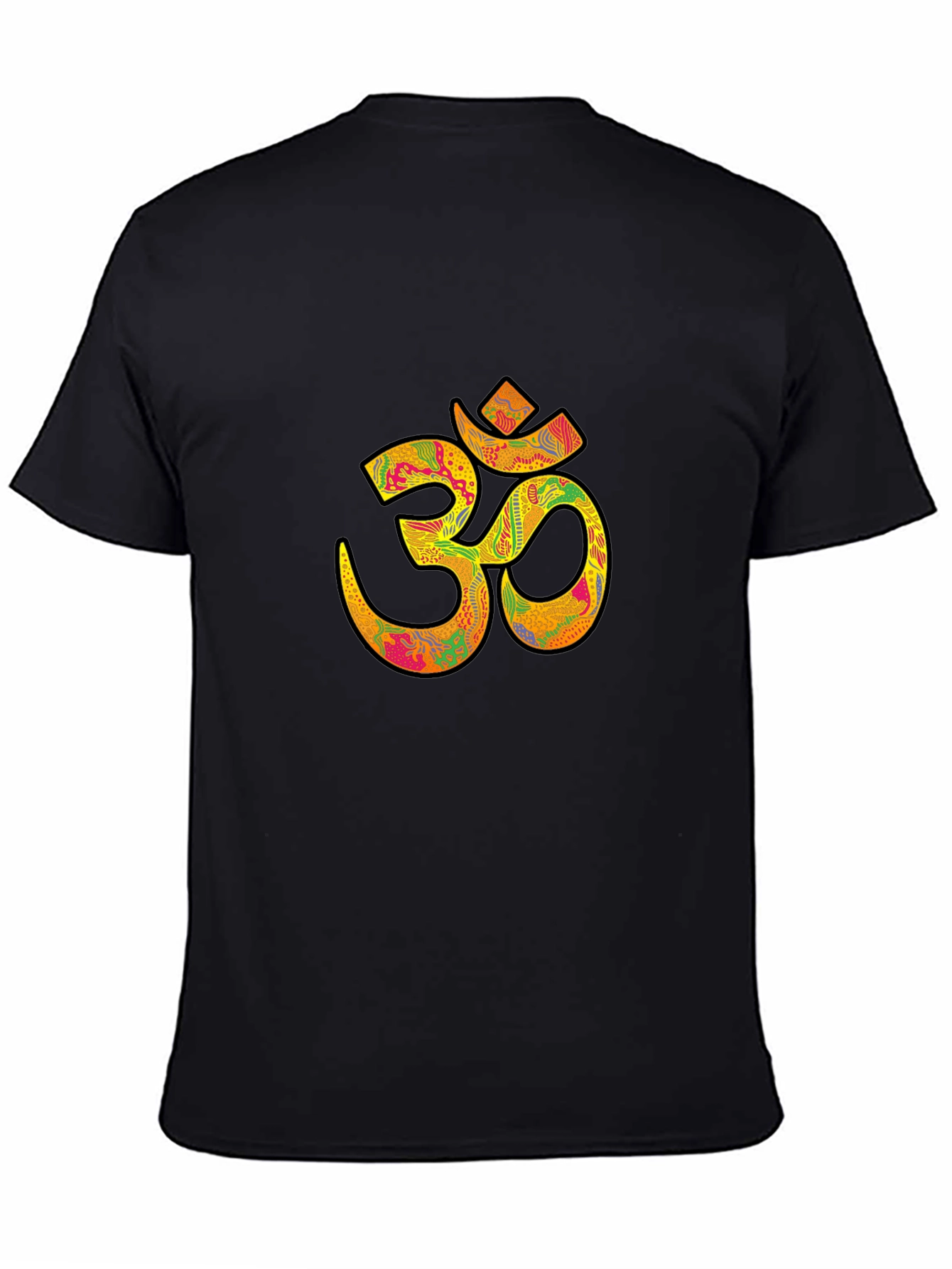 Om Symbol Black Graphic Tee for Men