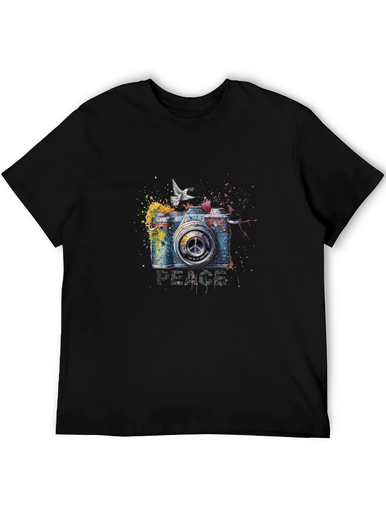 Peace Camera Graphic T-Shirt