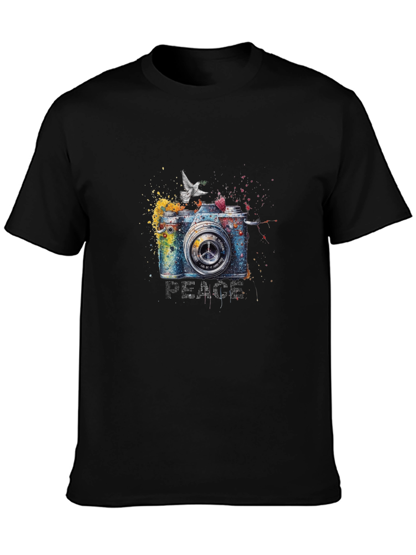 Peace Camera Graphic T-Shirt