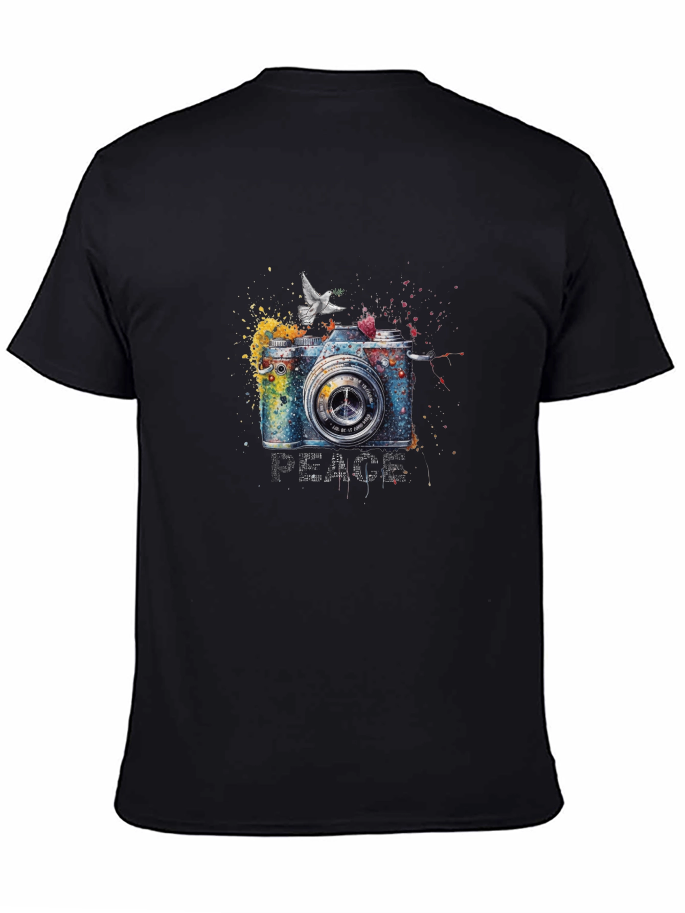 Peace Camera Graphic T-Shirt