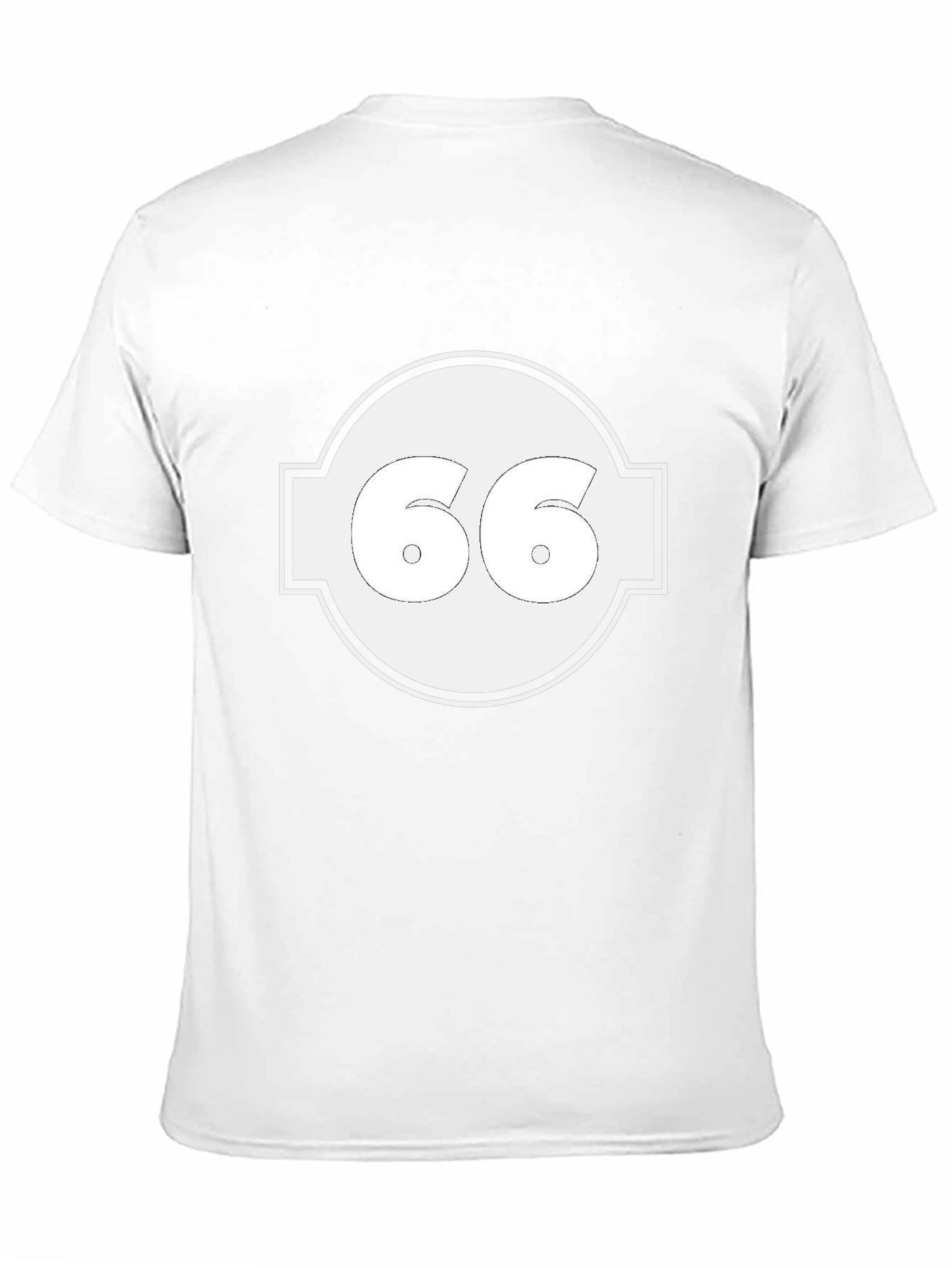 Retro Number 66 Graphic Tee - Black T-Shirt