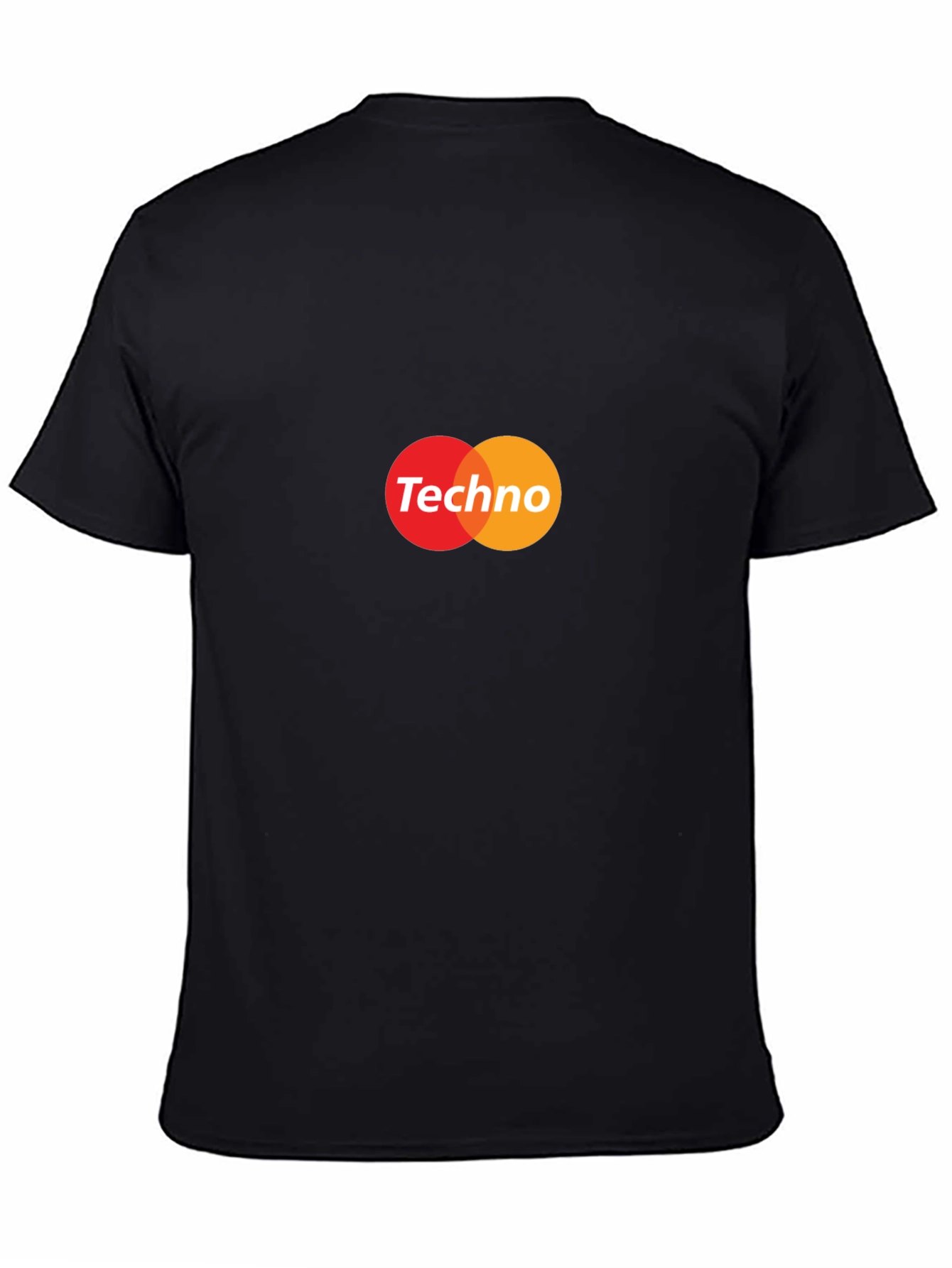 Techno Music Graphic Tee - Black Crew Neck