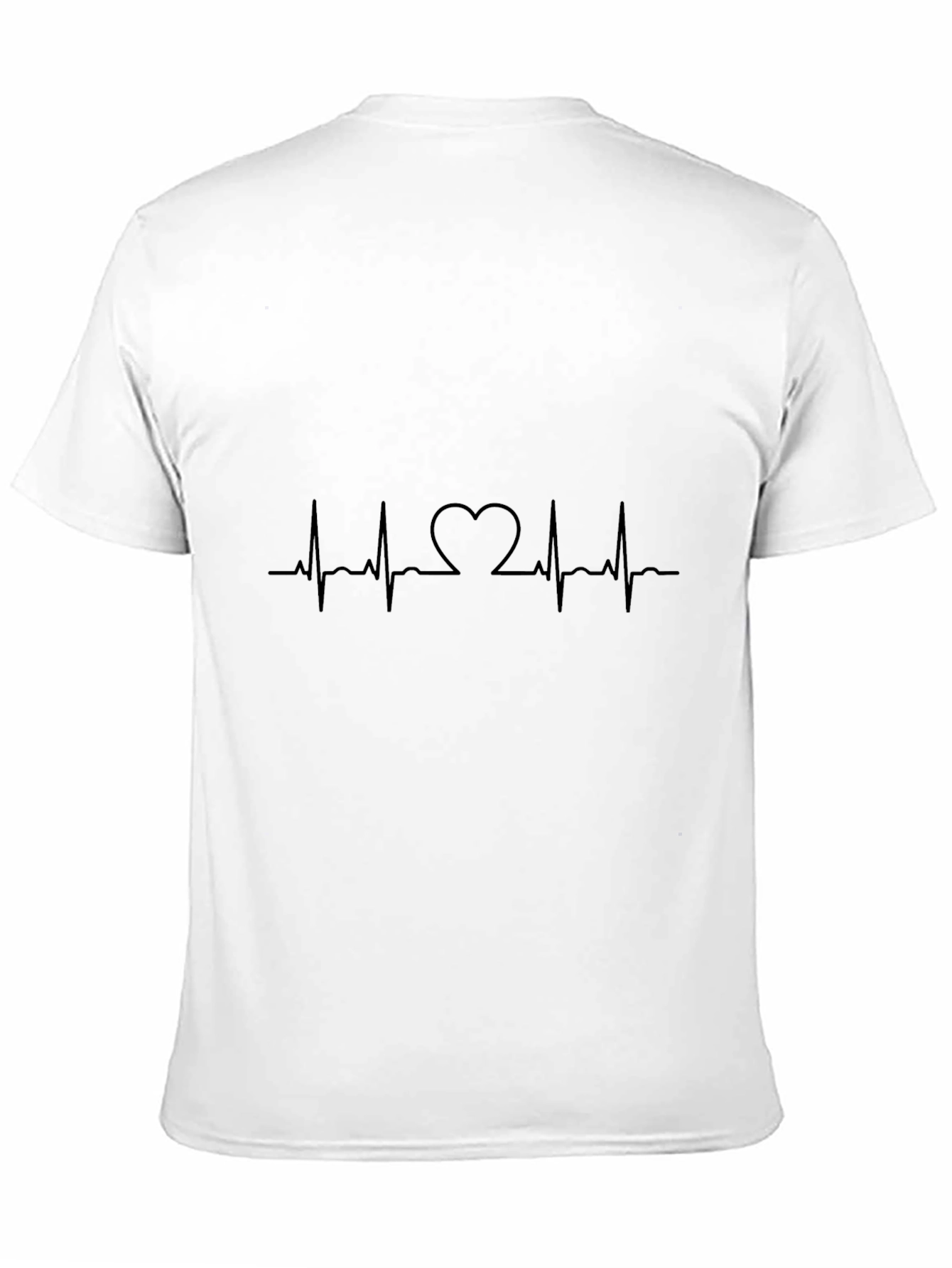 Heartbeat Graphic Tee - Black Crew Neck T-Shirt