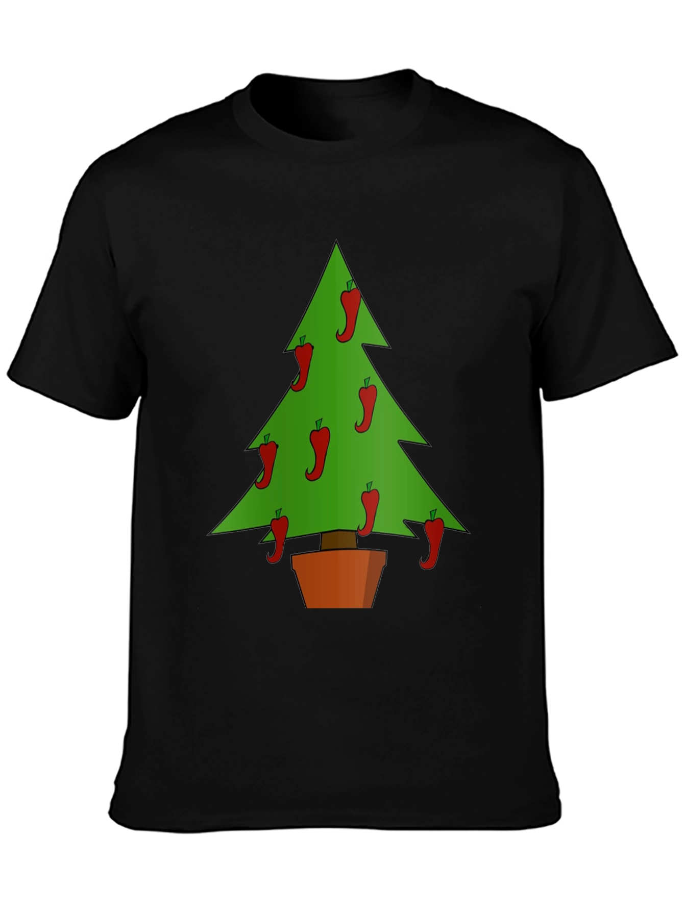 Chili Pepper Christmas Tree Graphic Tee