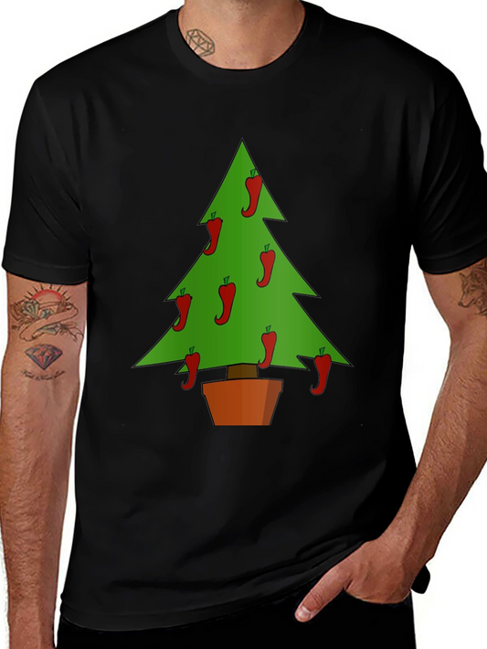 Chili Pepper Christmas Tree Graphic Tee