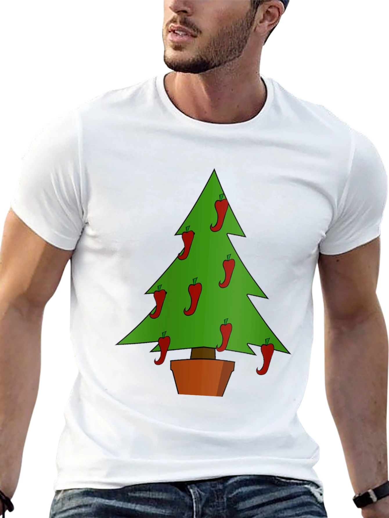 Chili Pepper Christmas Tree Graphic Tee
