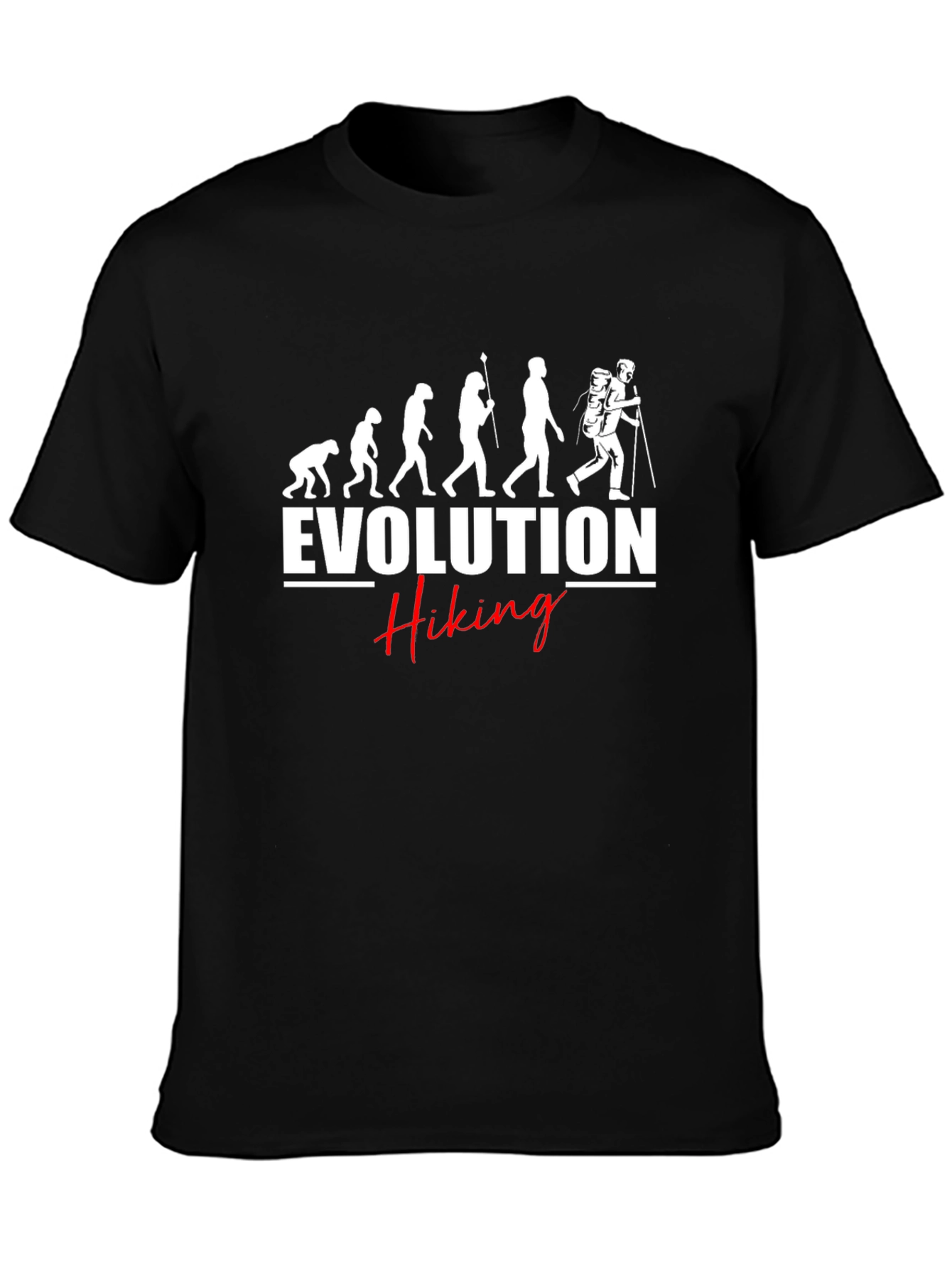 Evolution of Hiking Black T-Shirt