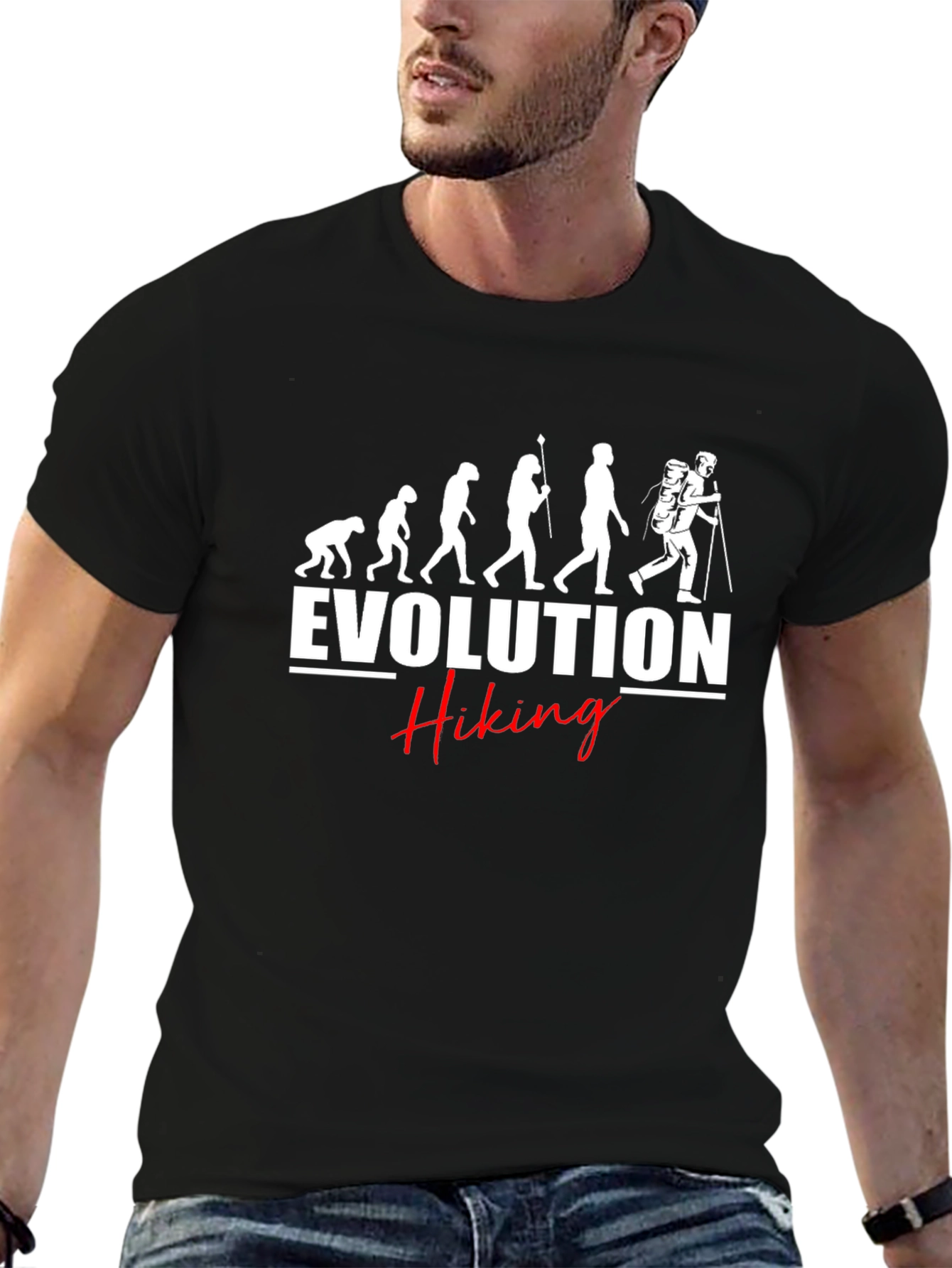 Evolution of Hiking Black T-Shirt