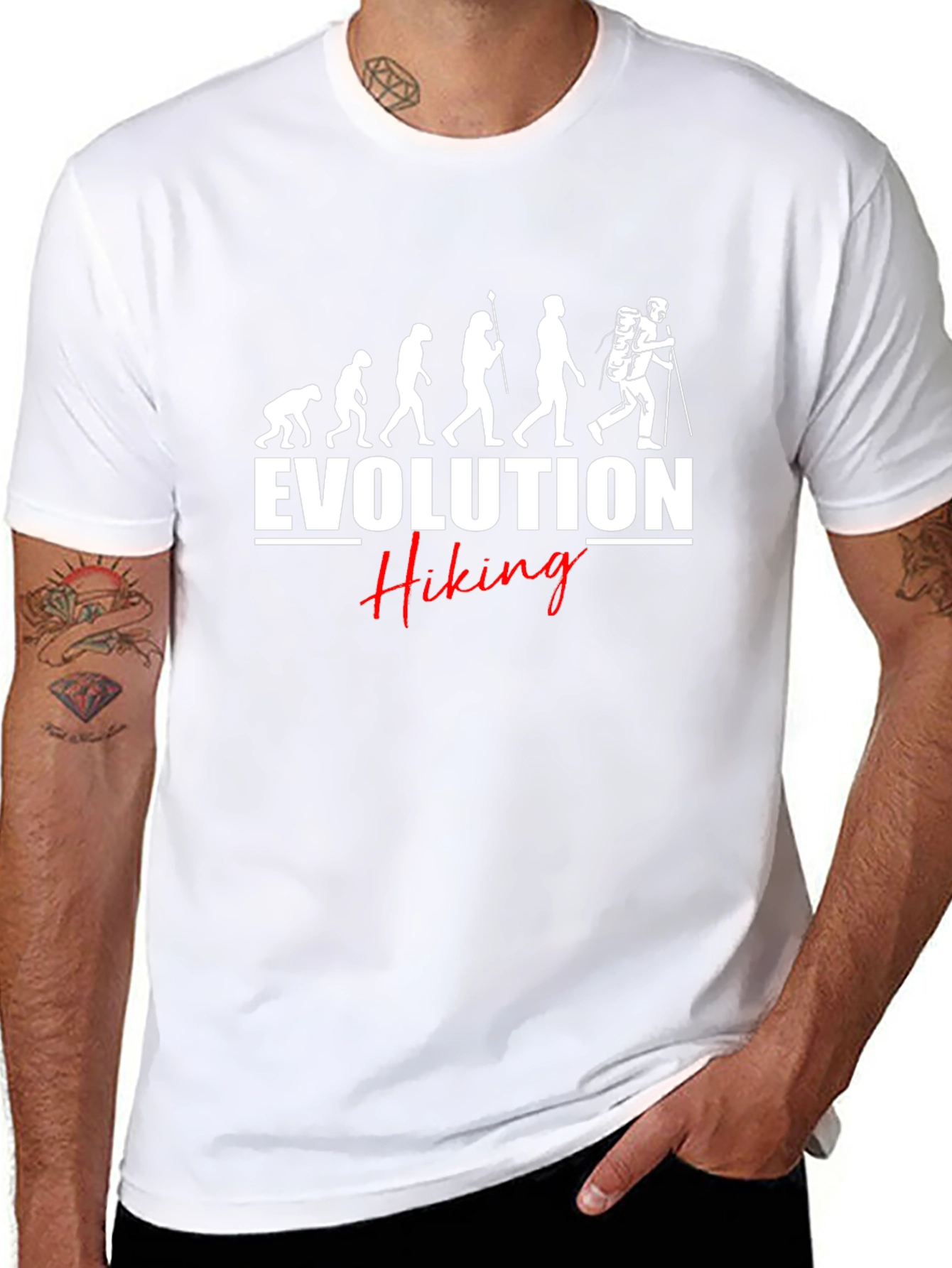 Evolution of Hiking Black T-Shirt