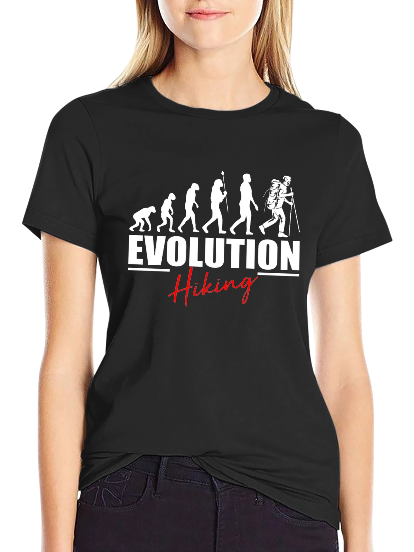 Evolution of Hiking Black T-Shirt