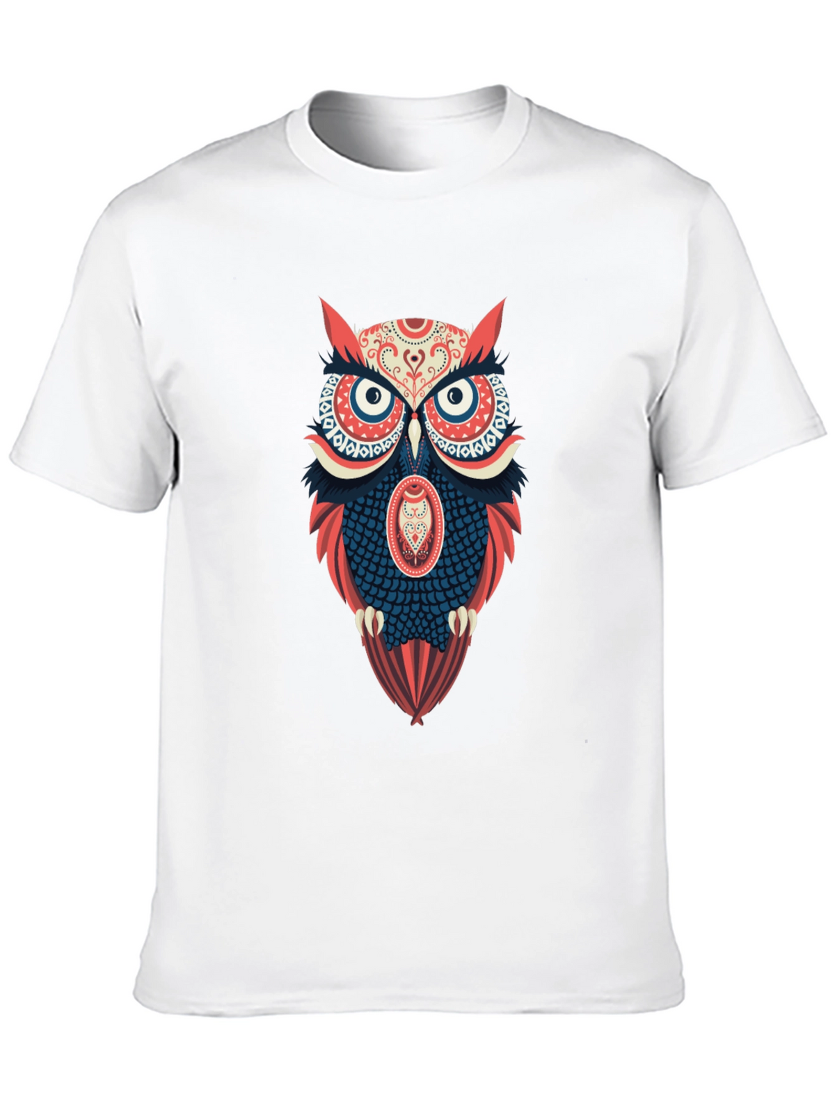 Owl Graphic Print Mens Black T-Shirt