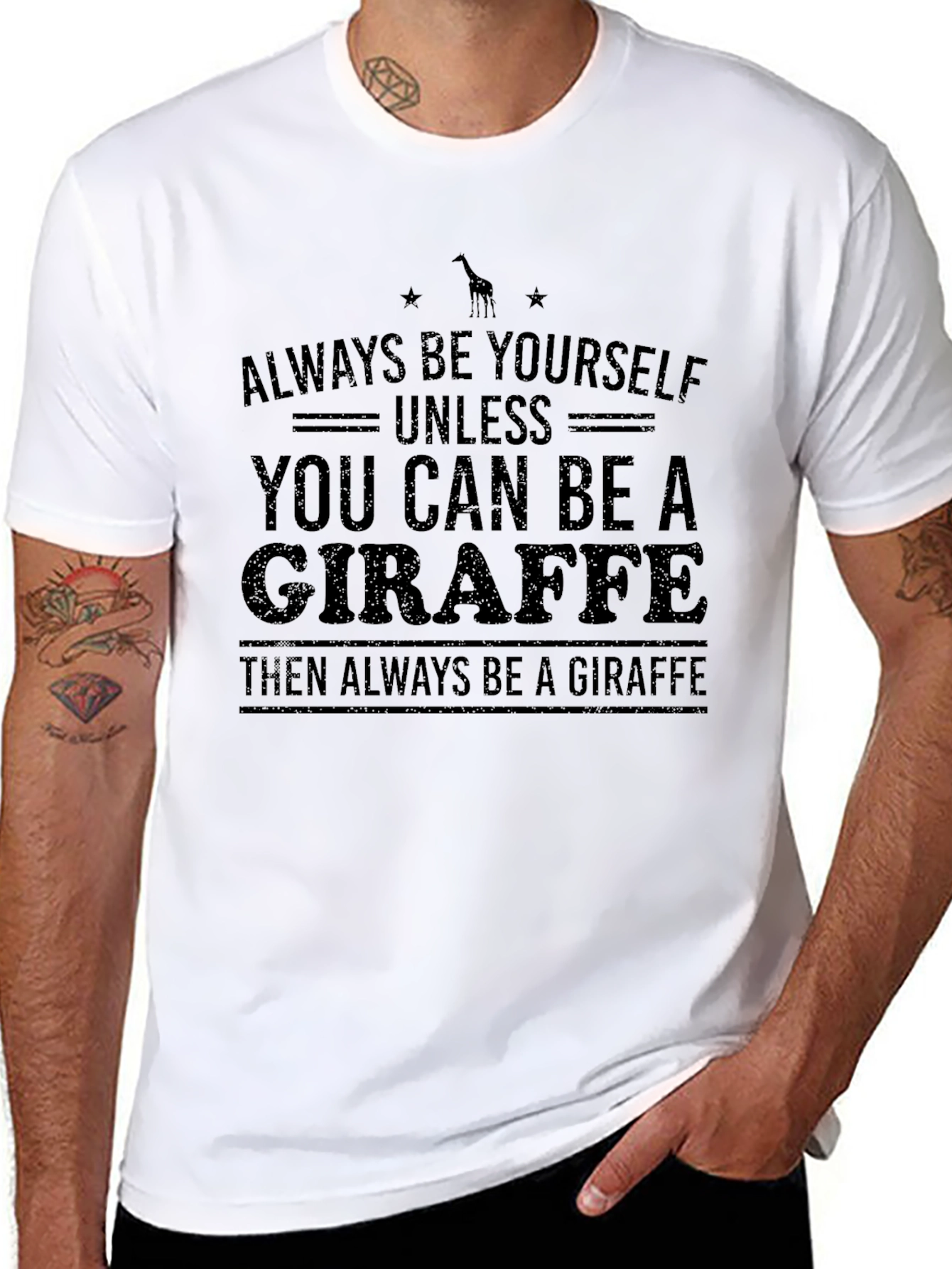 Funny Giraffe T-Shirt - Always Be Yourself