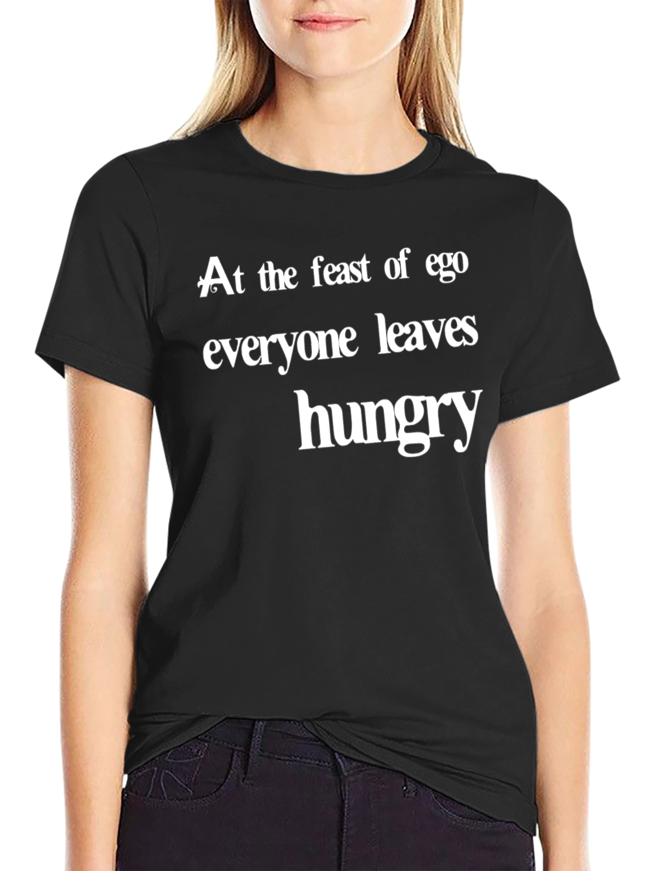 Ego Feast Graphic Tee - Black Crew Neck
