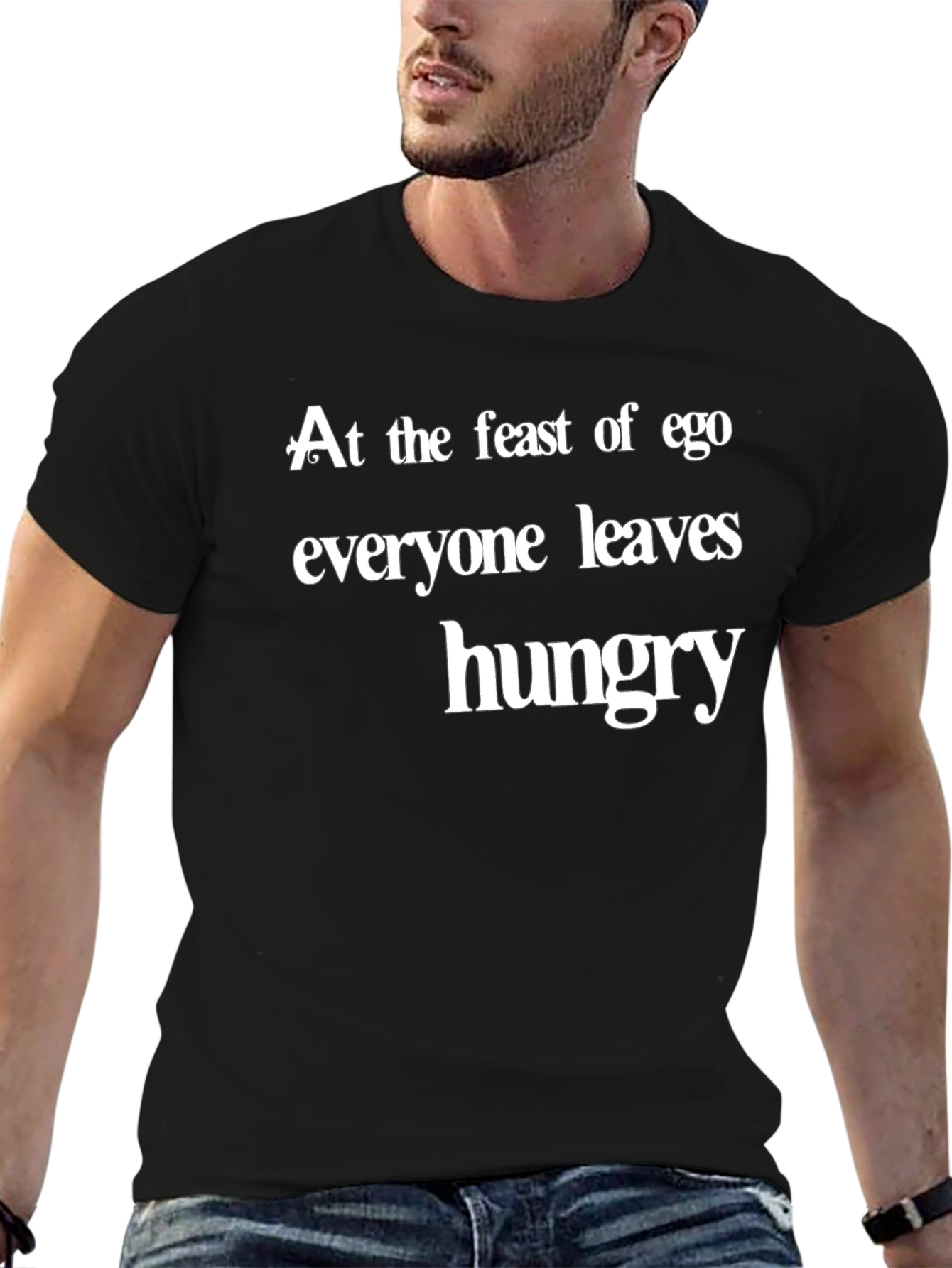 Ego Feast Graphic Tee - Black Crew Neck