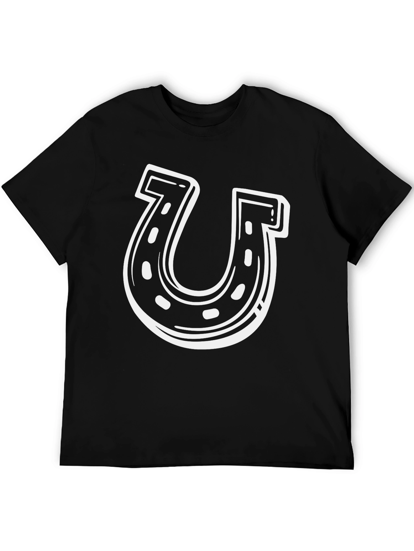 Lucky Horseshoe Graphic Black T-Shirt