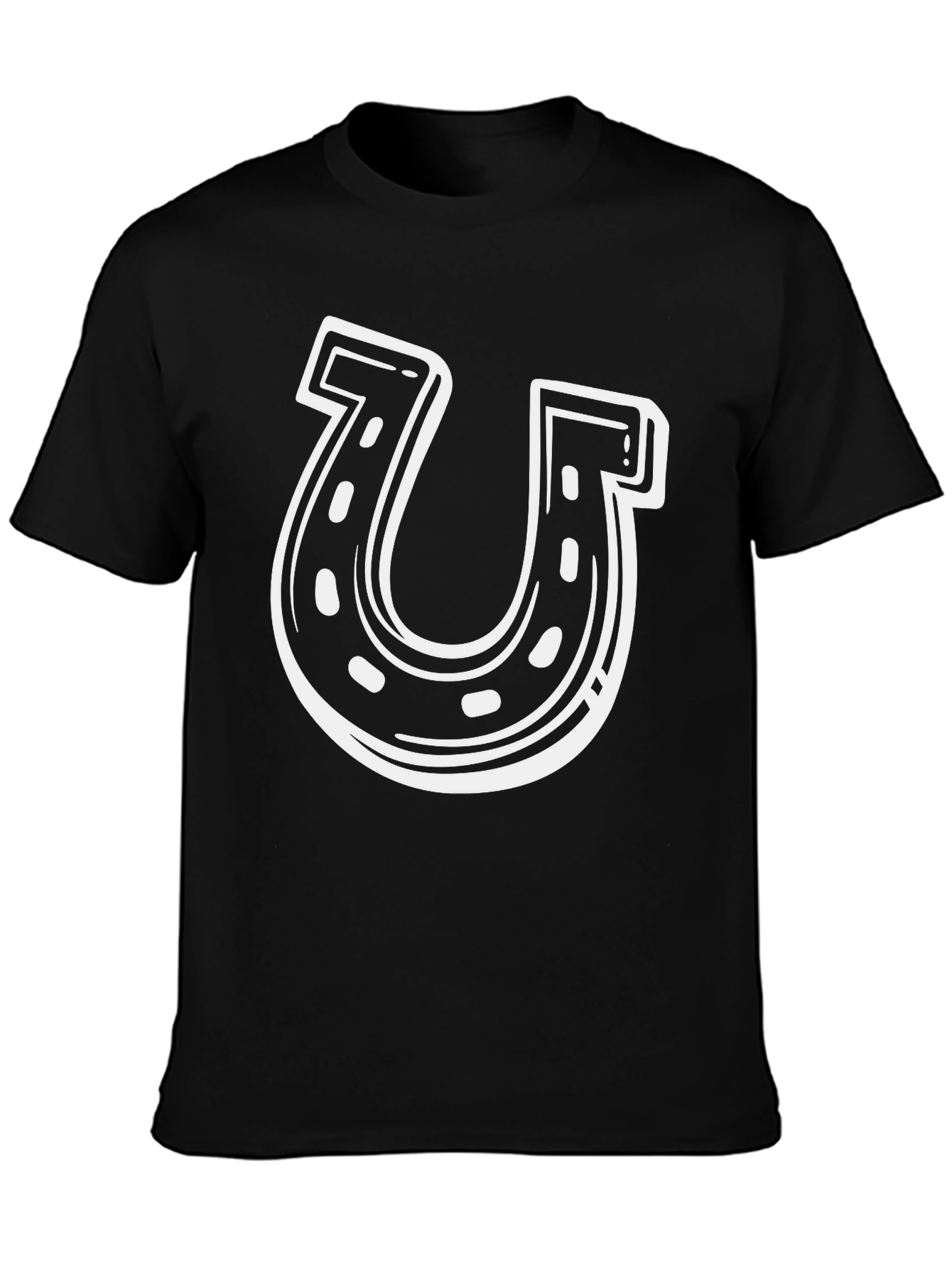 Lucky Horseshoe Graphic Black T-Shirt