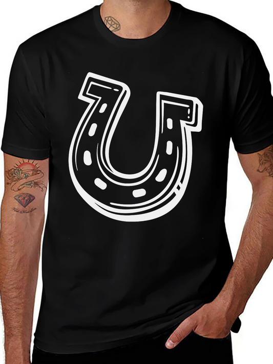 Lucky Horseshoe Graphic Black T-Shirt