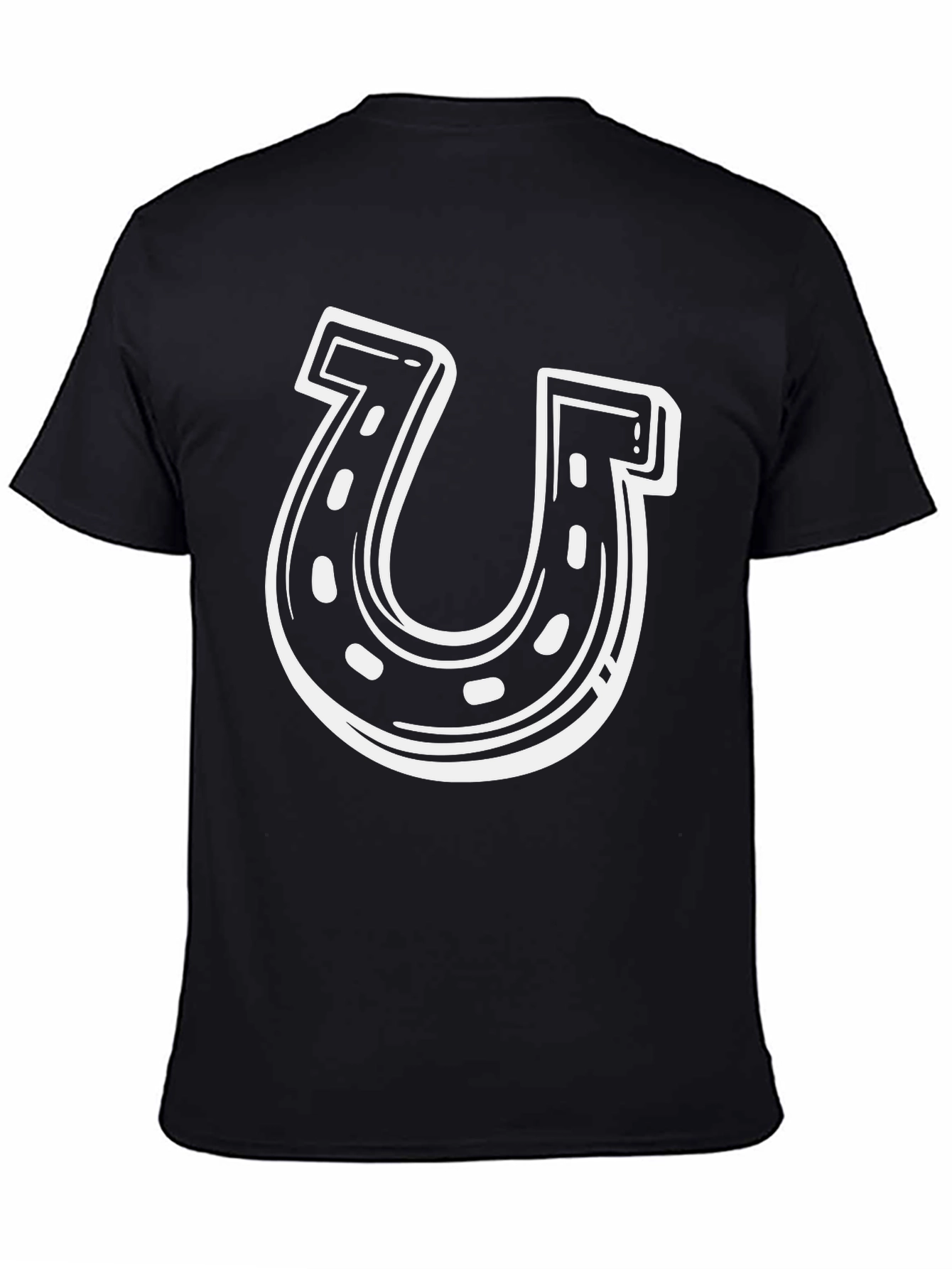 Lucky Horseshoe Graphic Black T-Shirt