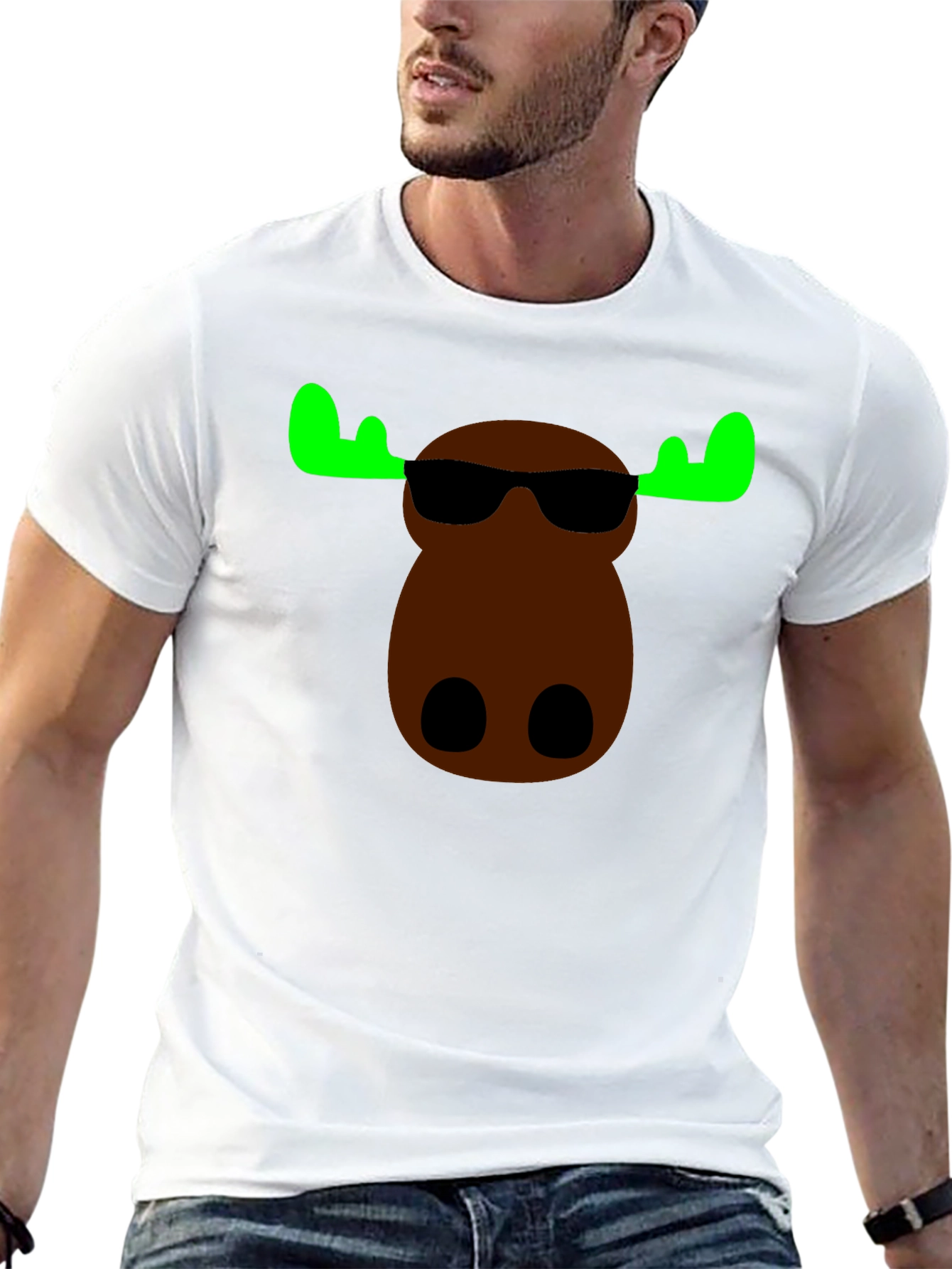 Cool Moose Graphic Tee - Black