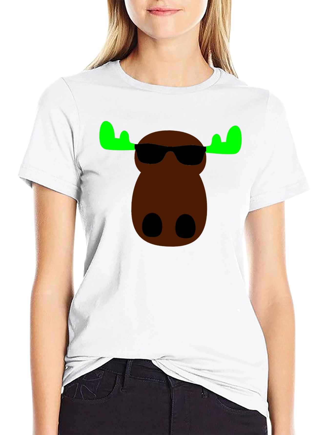Cool Moose Graphic Tee - Black