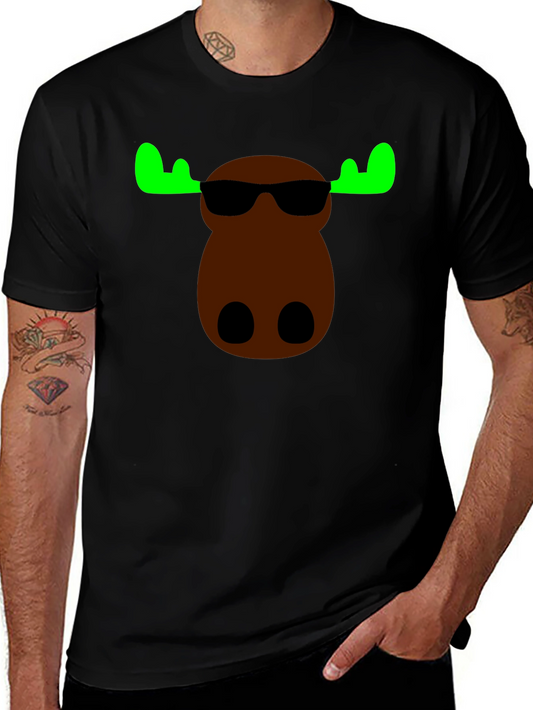 Cool Moose Graphic Tee - Black
