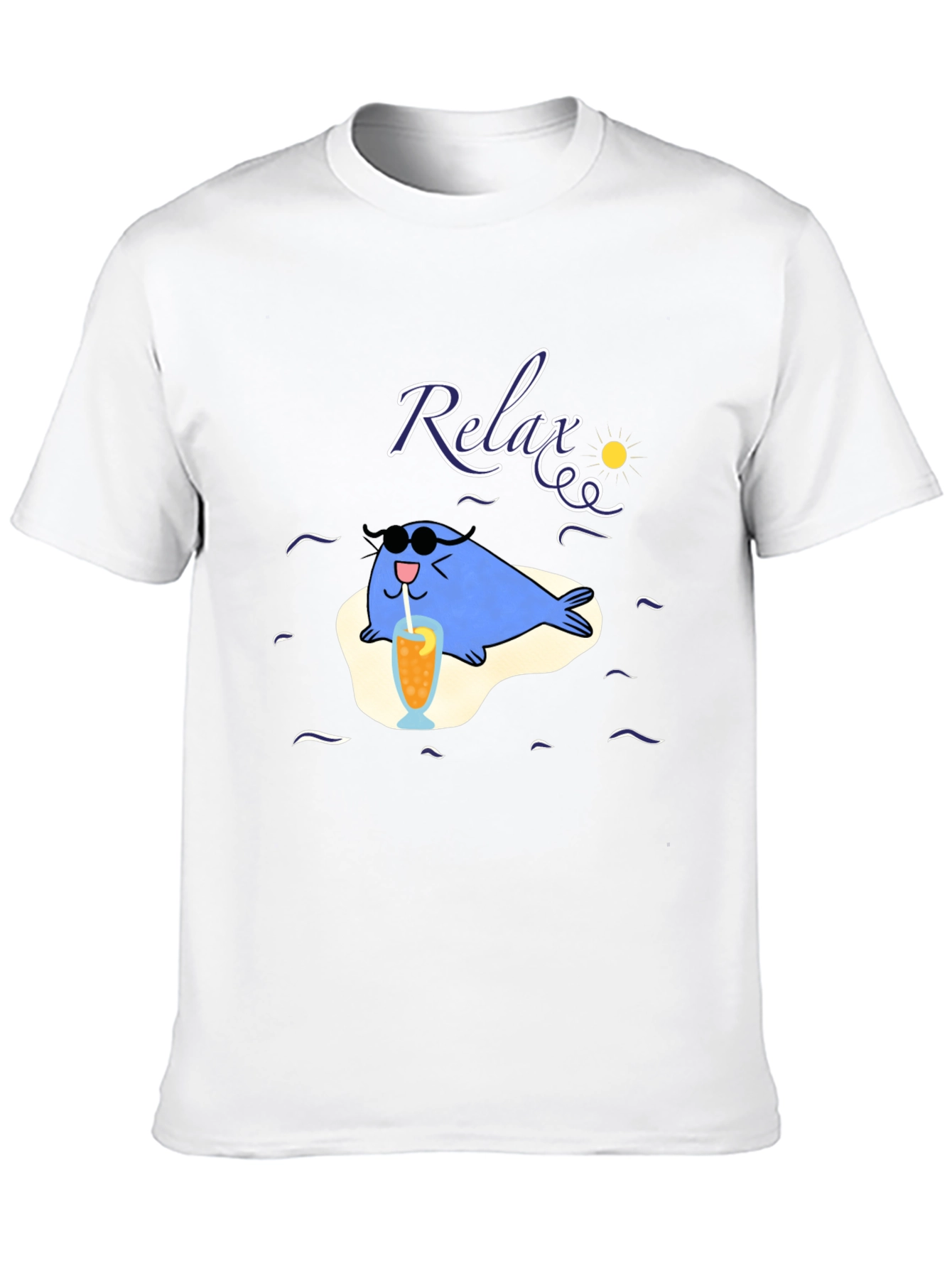 Relaxing Seal Black T-Shirt
