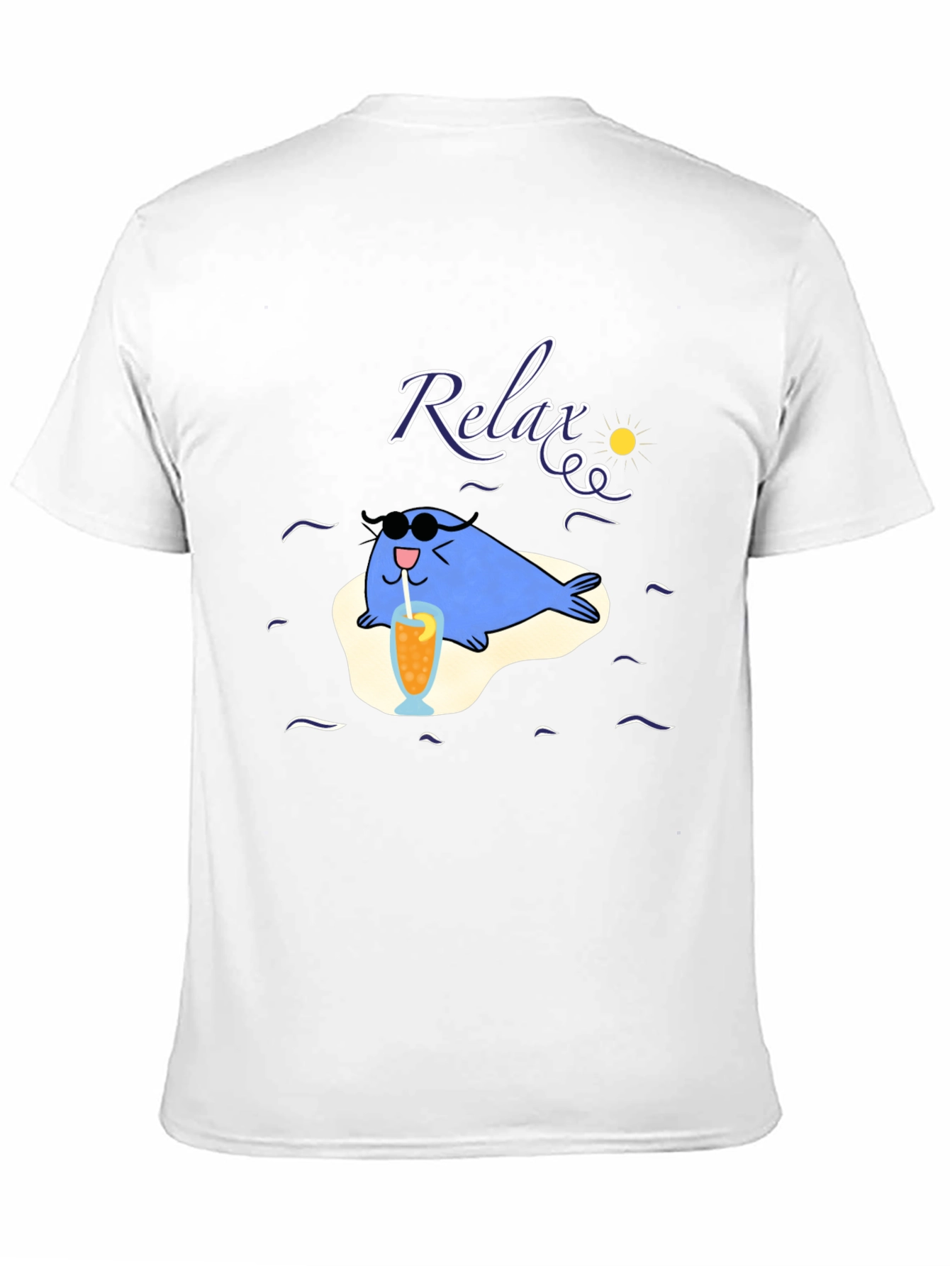 Relaxing Seal Black T-Shirt