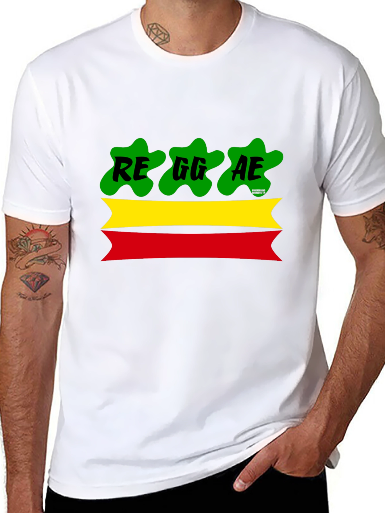 Reggae Style T-Shirt: Red Yellow Green Graphic Tee