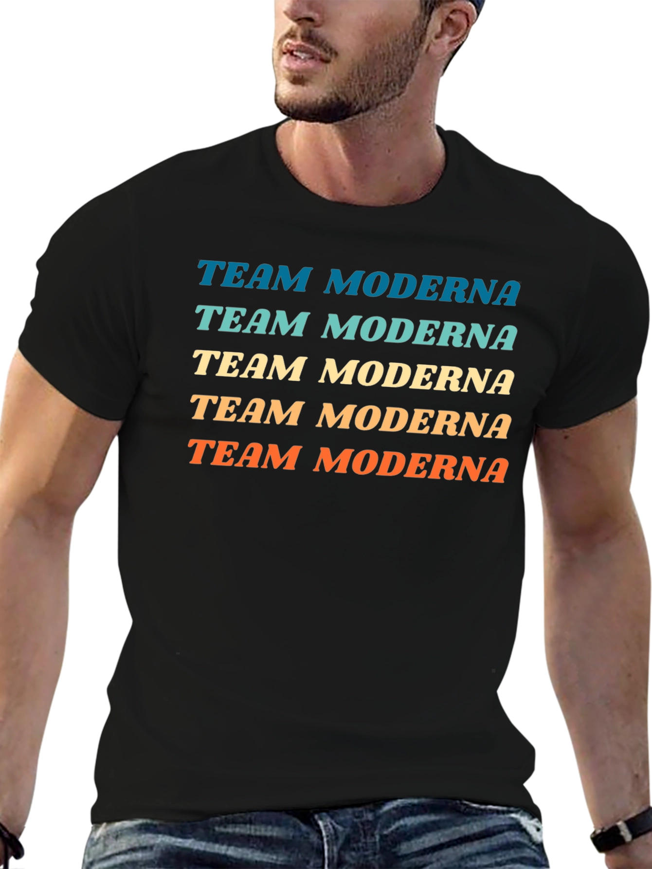 Team Moderna Graphic Tee - Black Cotton T-Shirt