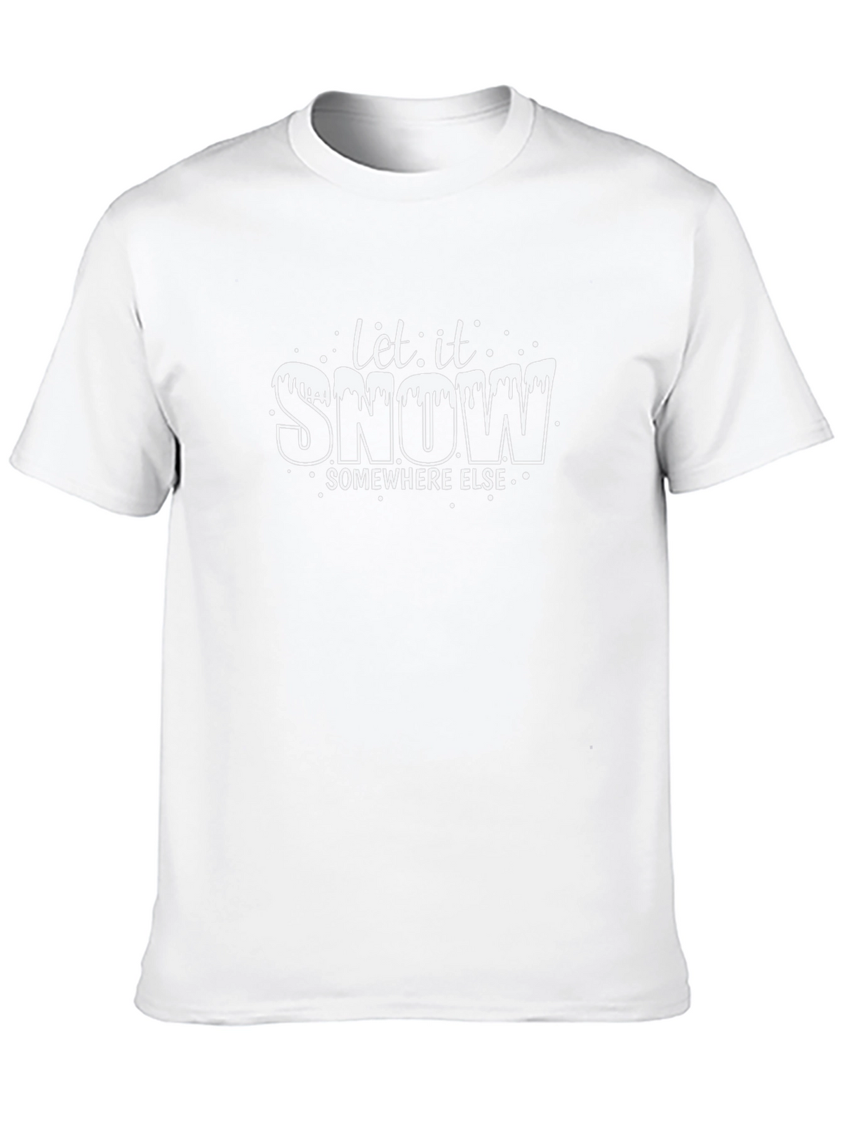 Let it Snow Graphic Tee - Black Cotton T-Shirt
