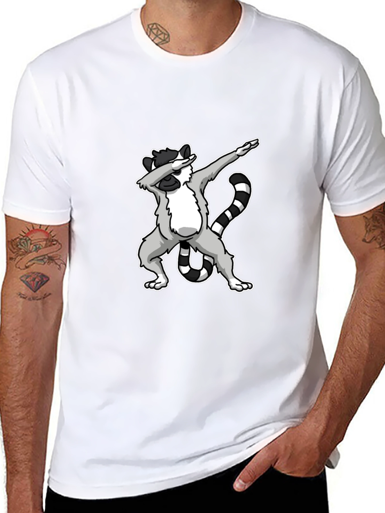 Dabbing Lemur Graphic T-Shirt