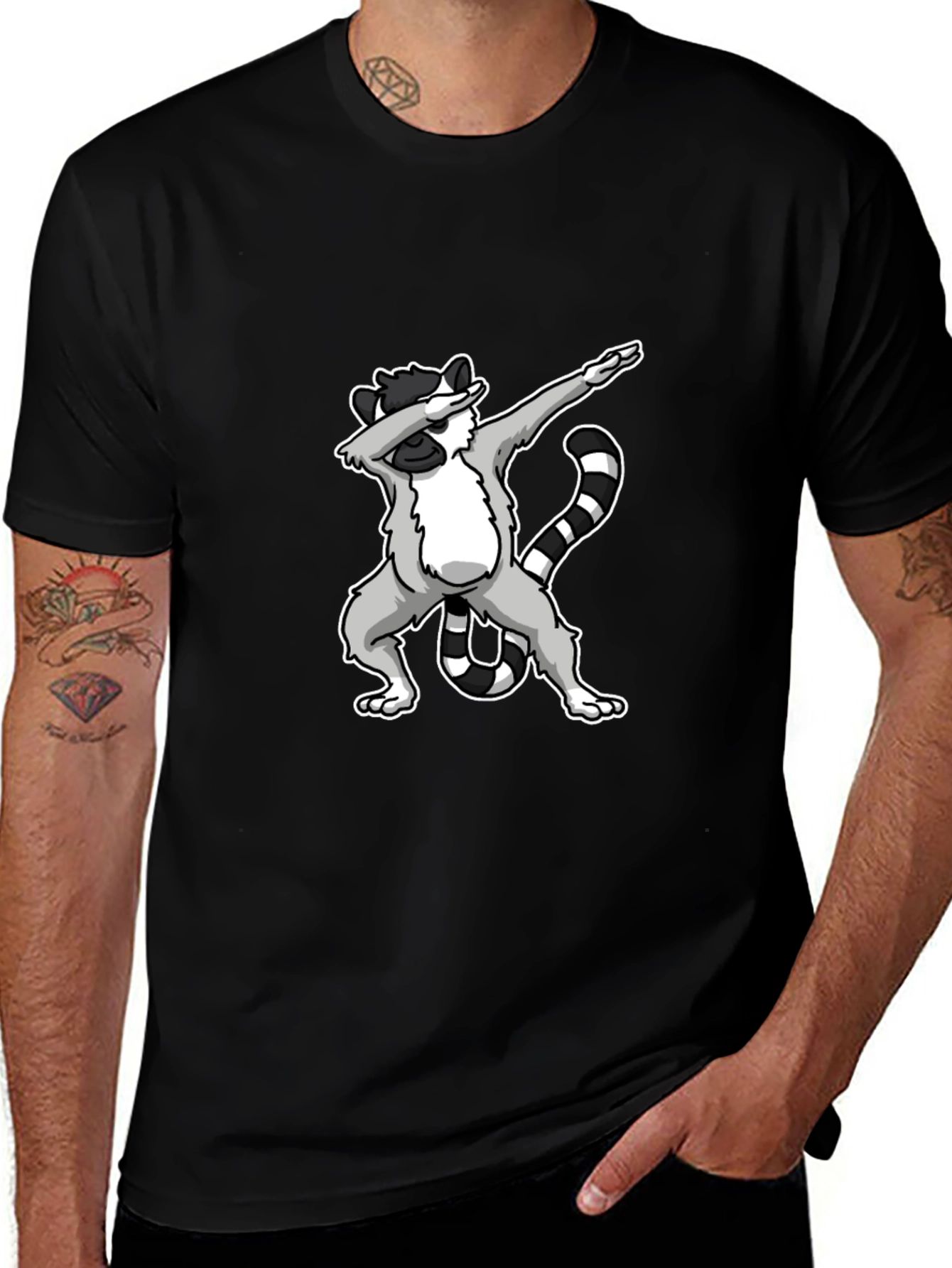 Dabbing Lemur Graphic T-Shirt