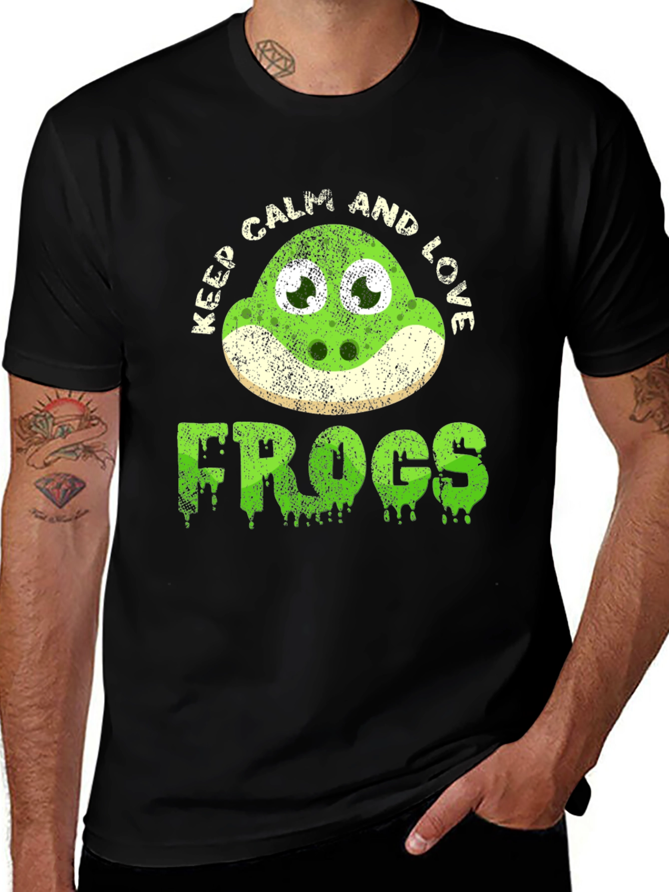 Keep Calm and Love Frogs Funny T-Shirt