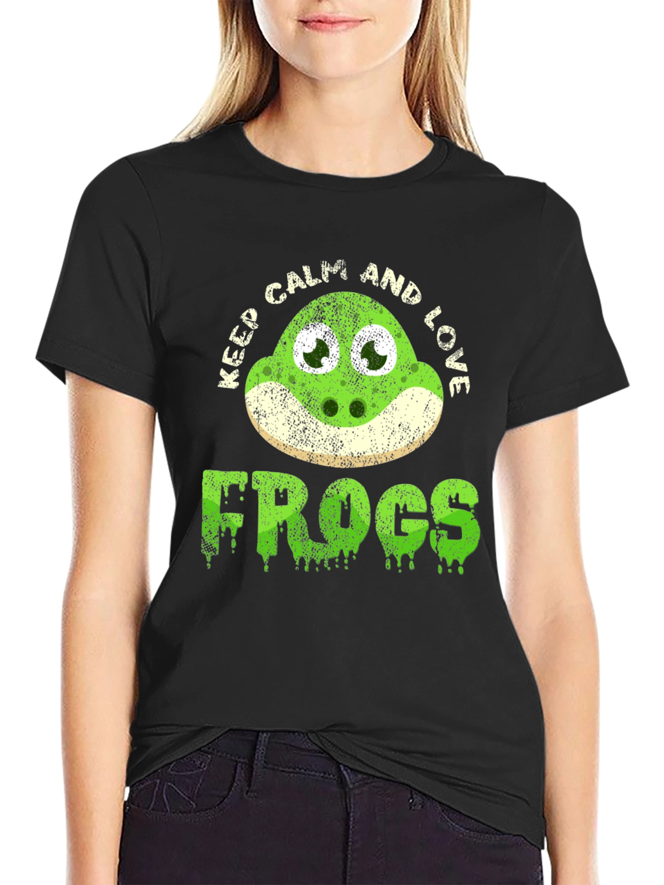 Keep Calm and Love Frogs Funny T-Shirt