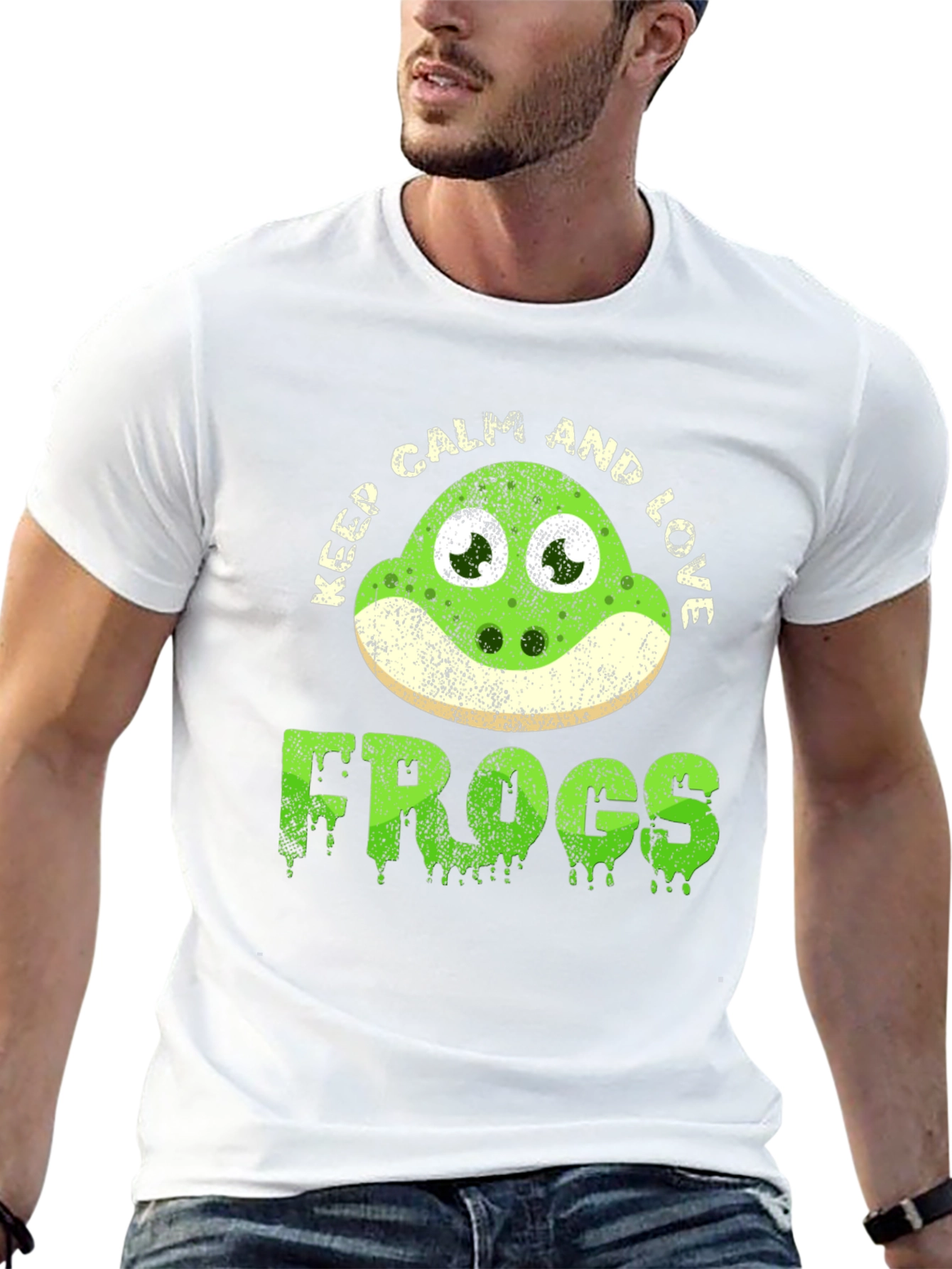 Keep Calm and Love Frogs Funny T-Shirt
