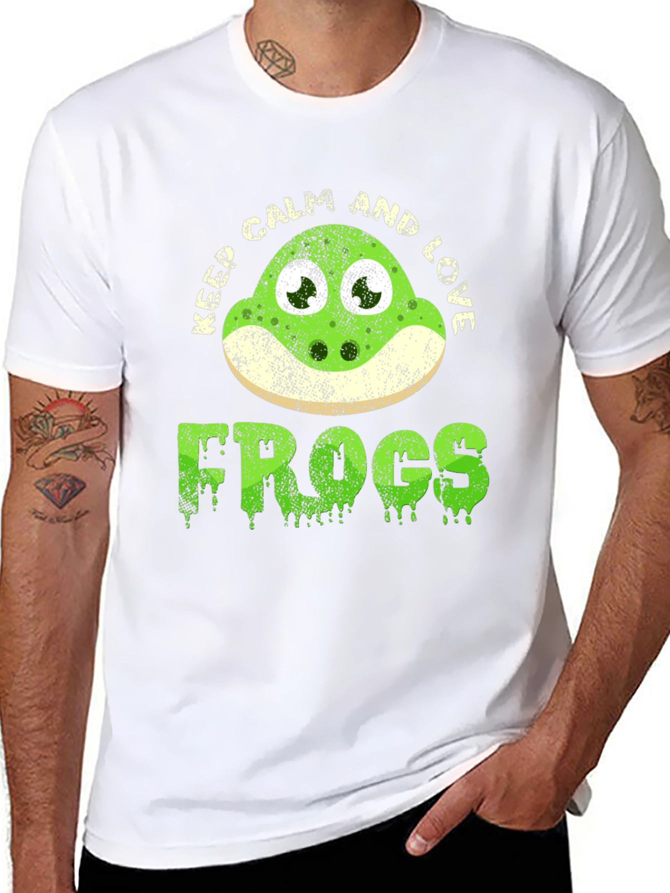 Keep Calm and Love Frogs Funny T-Shirt