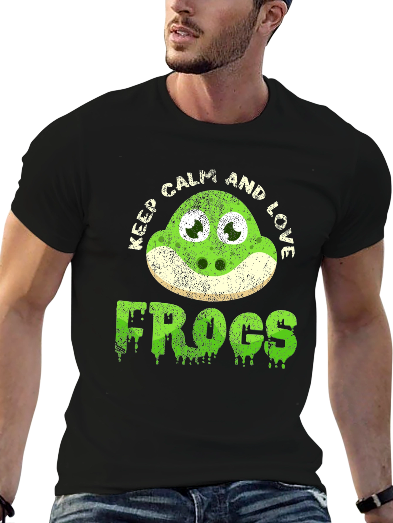 Keep Calm and Love Frogs Funny T-Shirt