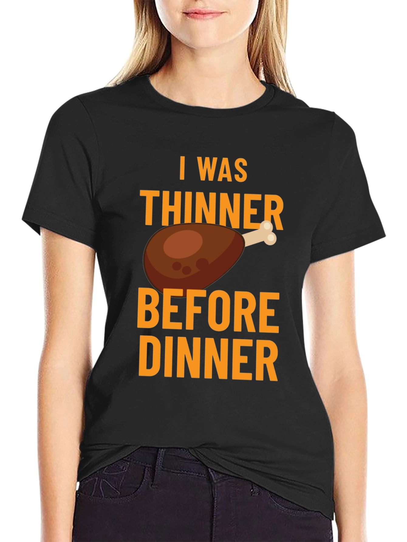 Funny Thanksgiving I Was Thinner Before Dinner T-Shirt