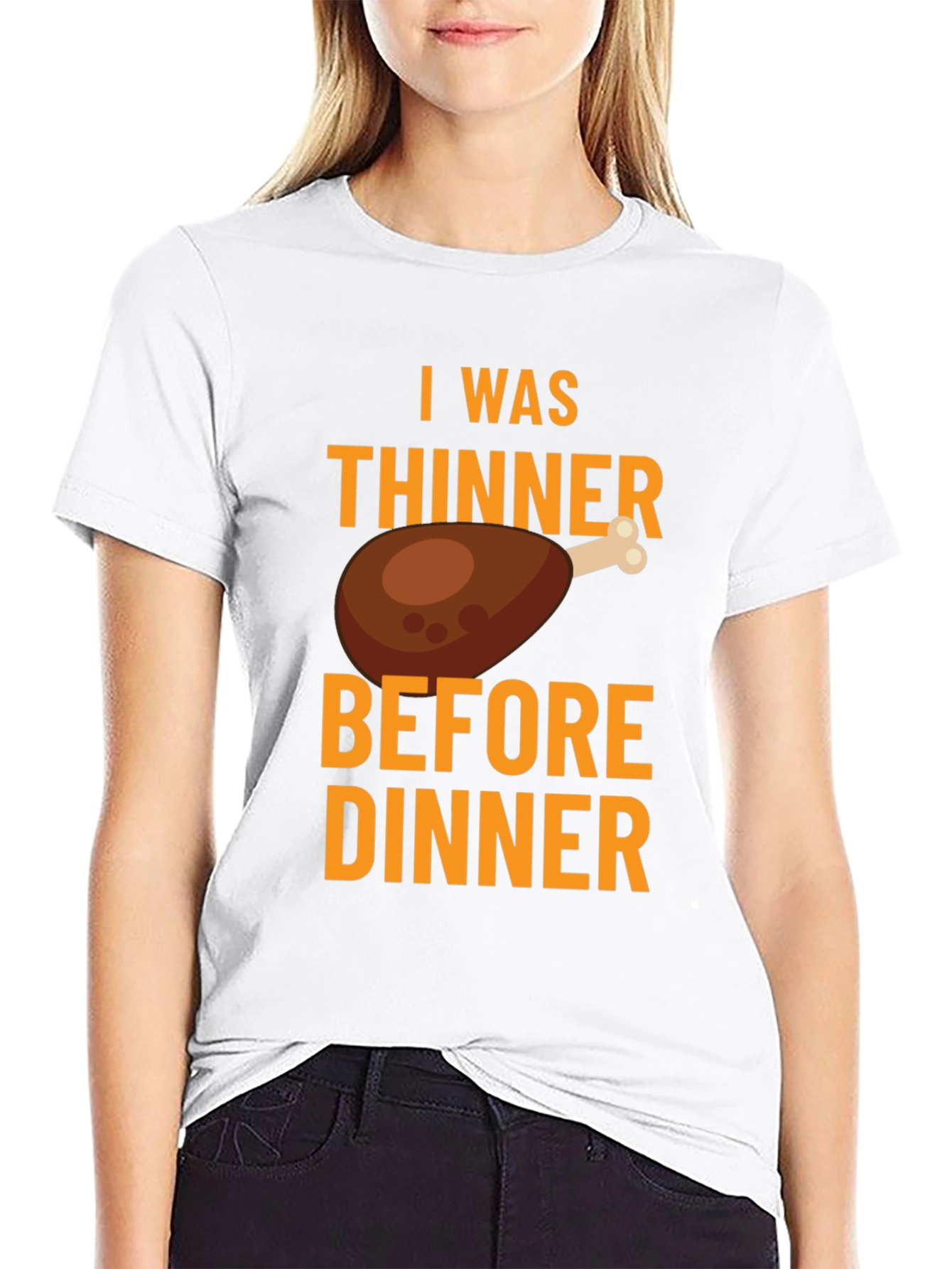 Funny Thanksgiving I Was Thinner Before Dinner T-Shirt