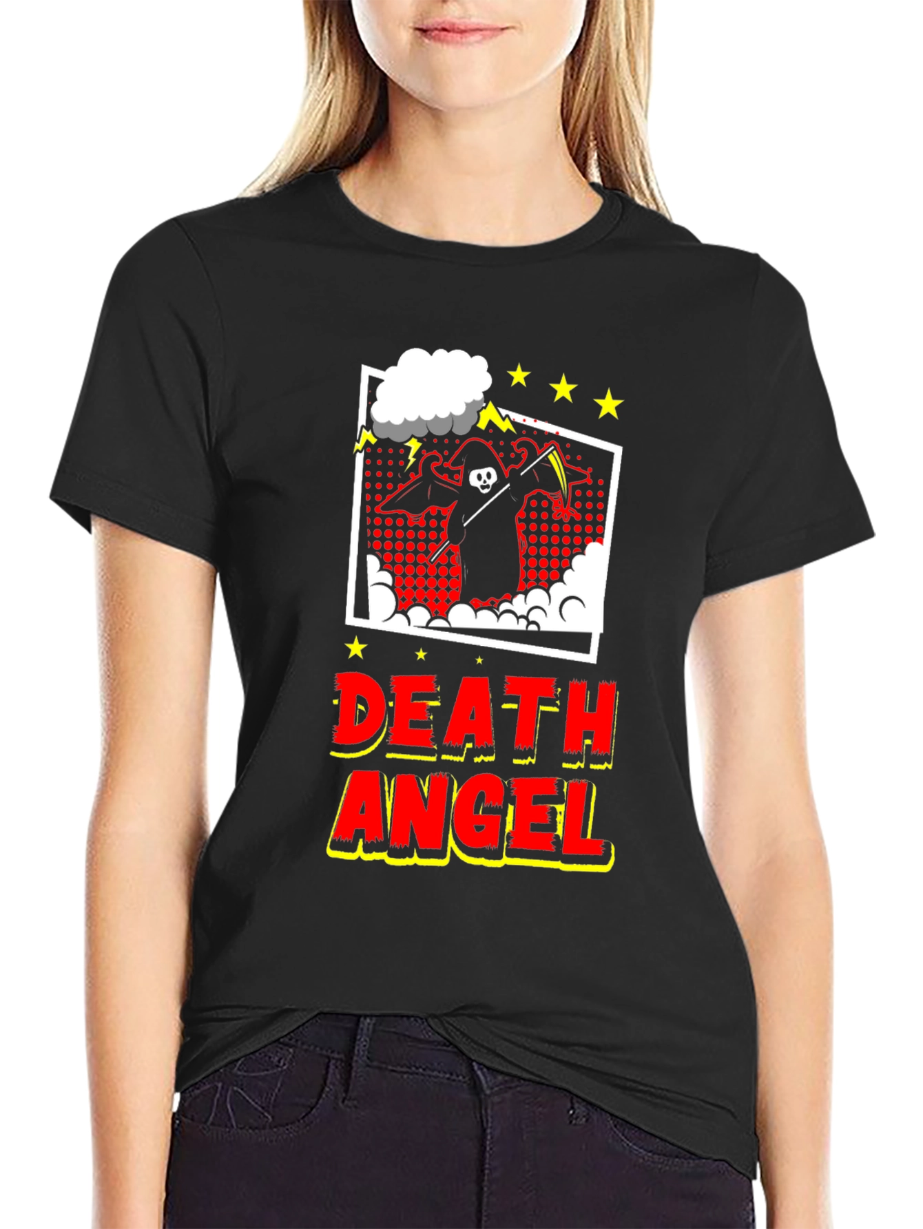 Death Angel Graphic Tee - Black Cotton T-Shirt