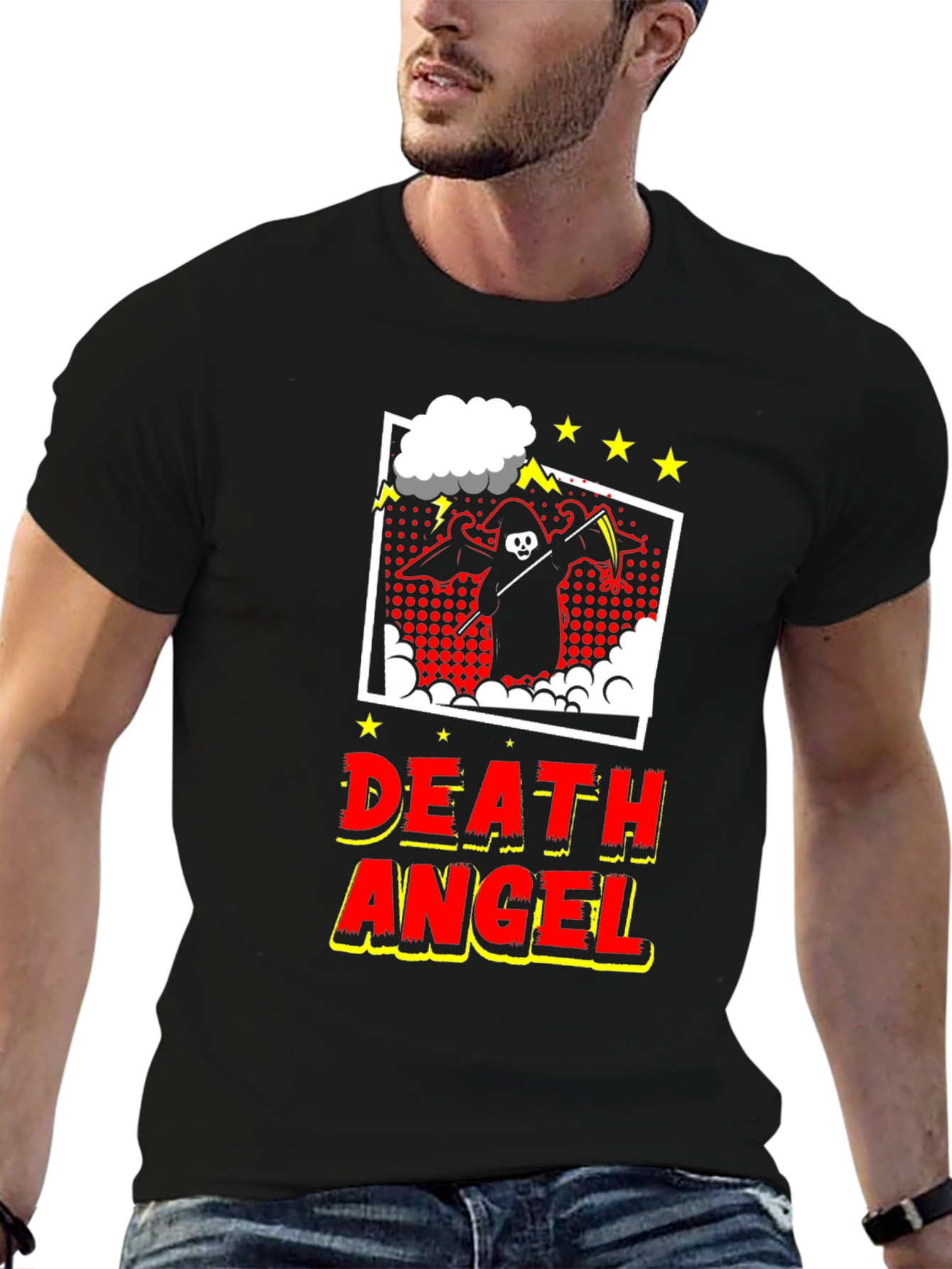 Death Angel Graphic Tee - Black Cotton T-Shirt